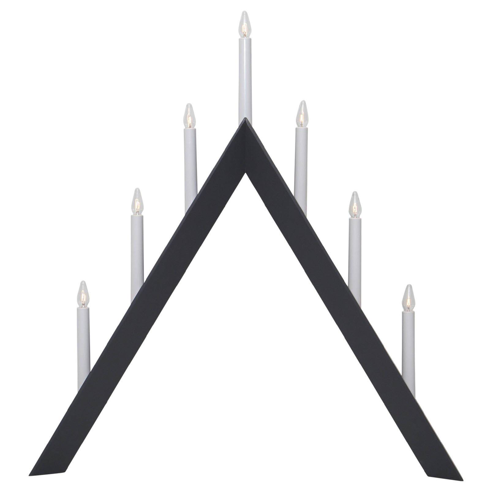 STAR TRADING Kerzenleuchter Arrow, spitz, 7flammig, schwarz