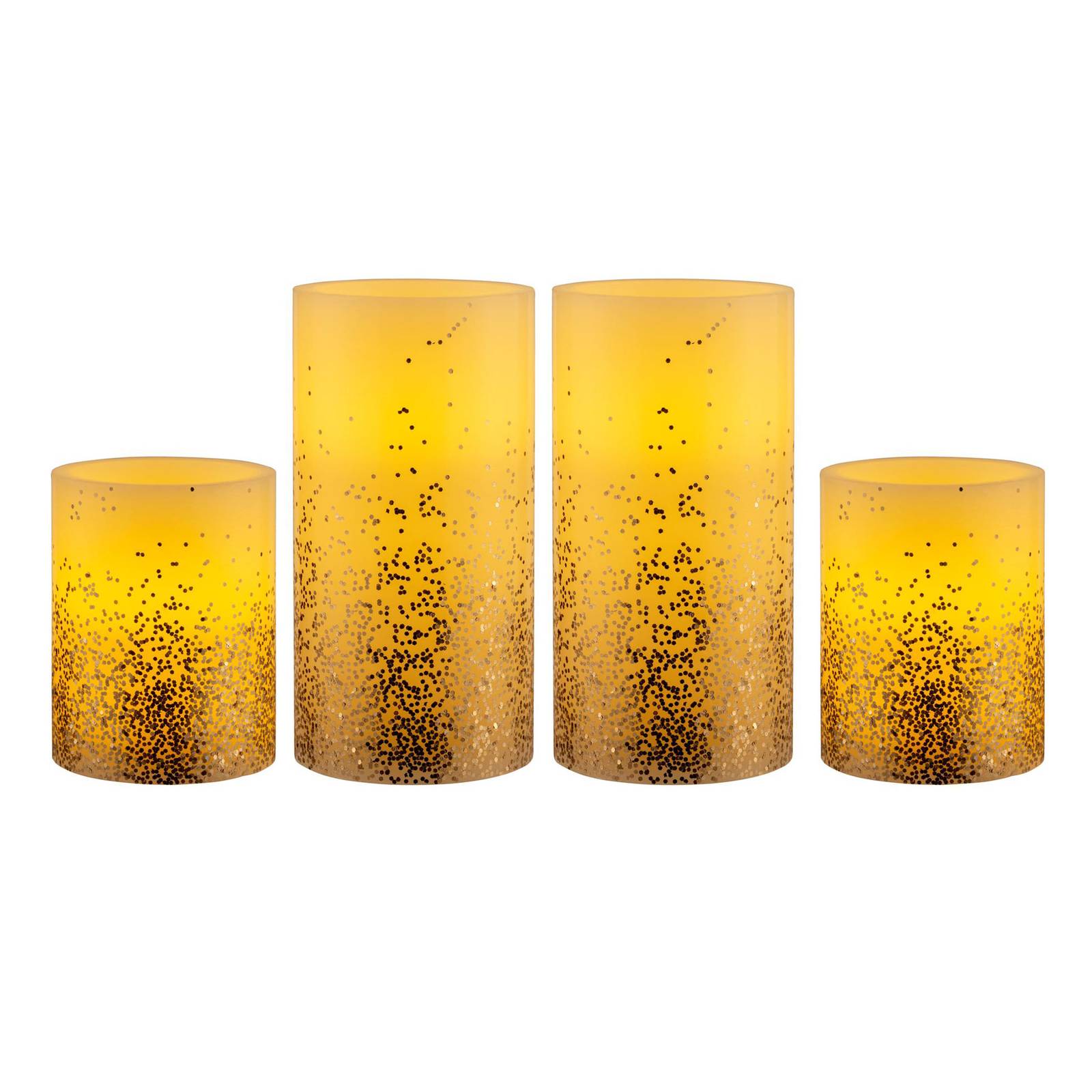 Pauleen Golden Glitter Candle LED-Kerze 4er Set