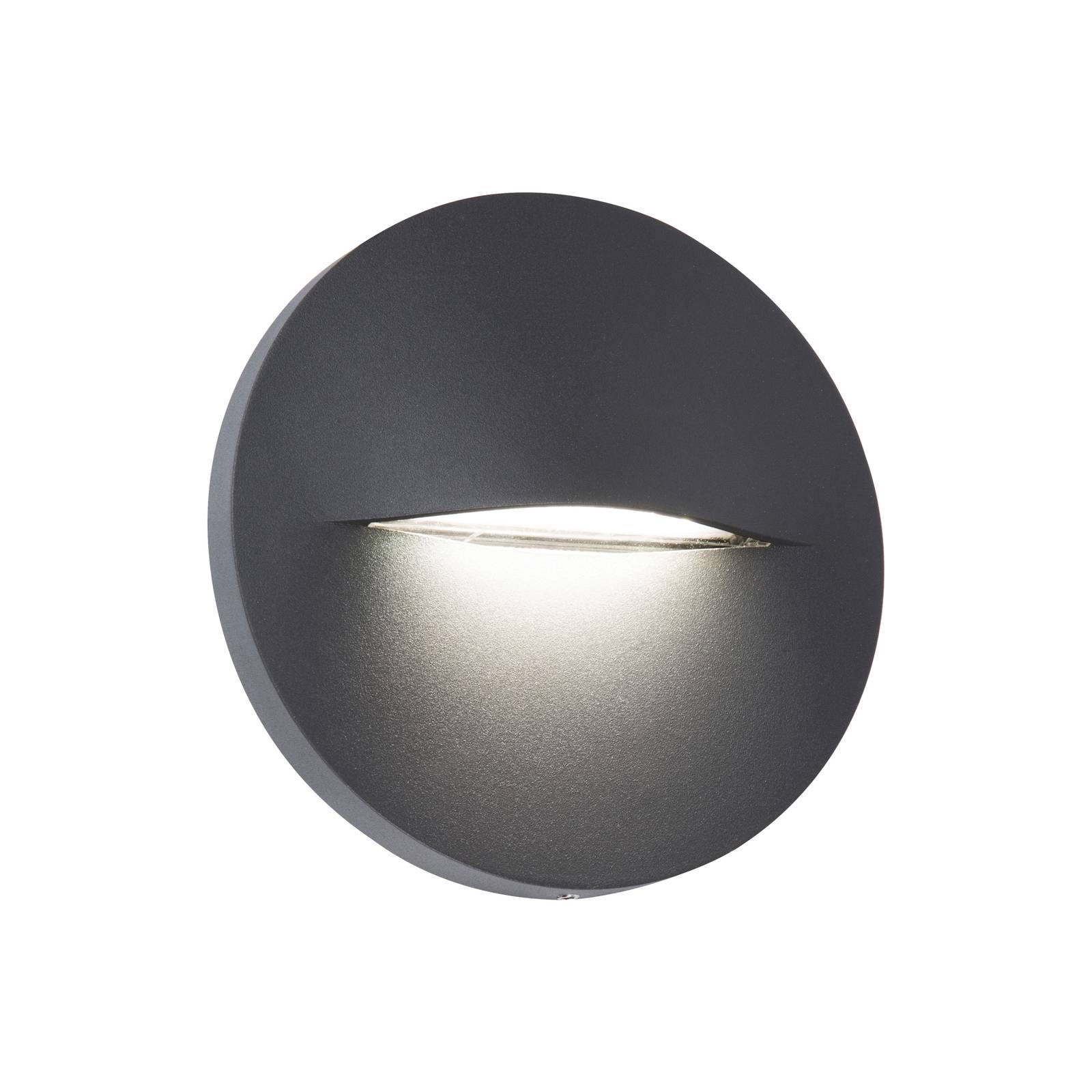 Viokef LED-Außenwandleuchte Vita, dunkelgrau, Ø 14 cm