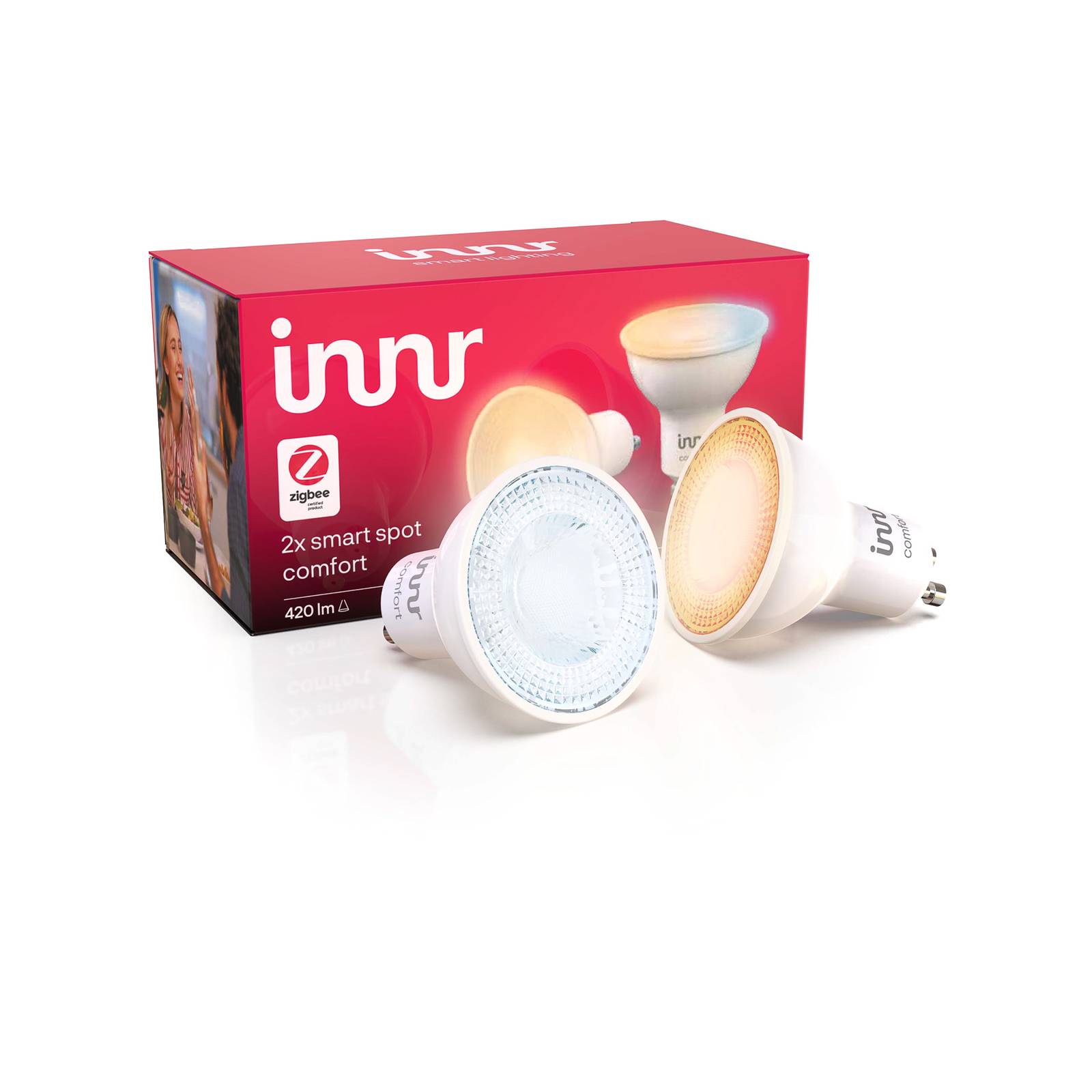 Innr Lighting Innr LED-Lampe Smart Spot Comfort GU10 4,9W 2er