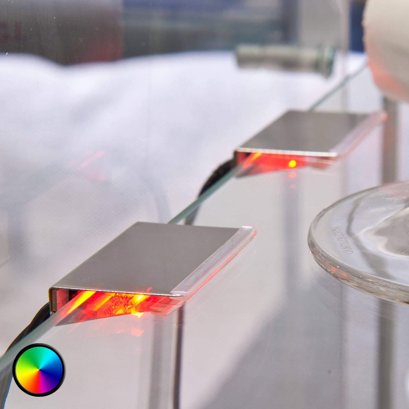 Nino Leuchten RGB-LED-Clip f. Glasbodenbeleuchtung 2er-Set