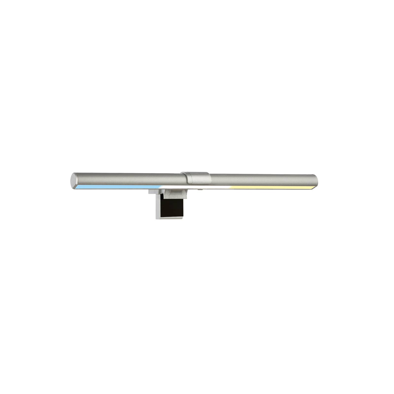 Briloner LED-Klemmleuchte Screen, USB, dimmbar, CCT, silber