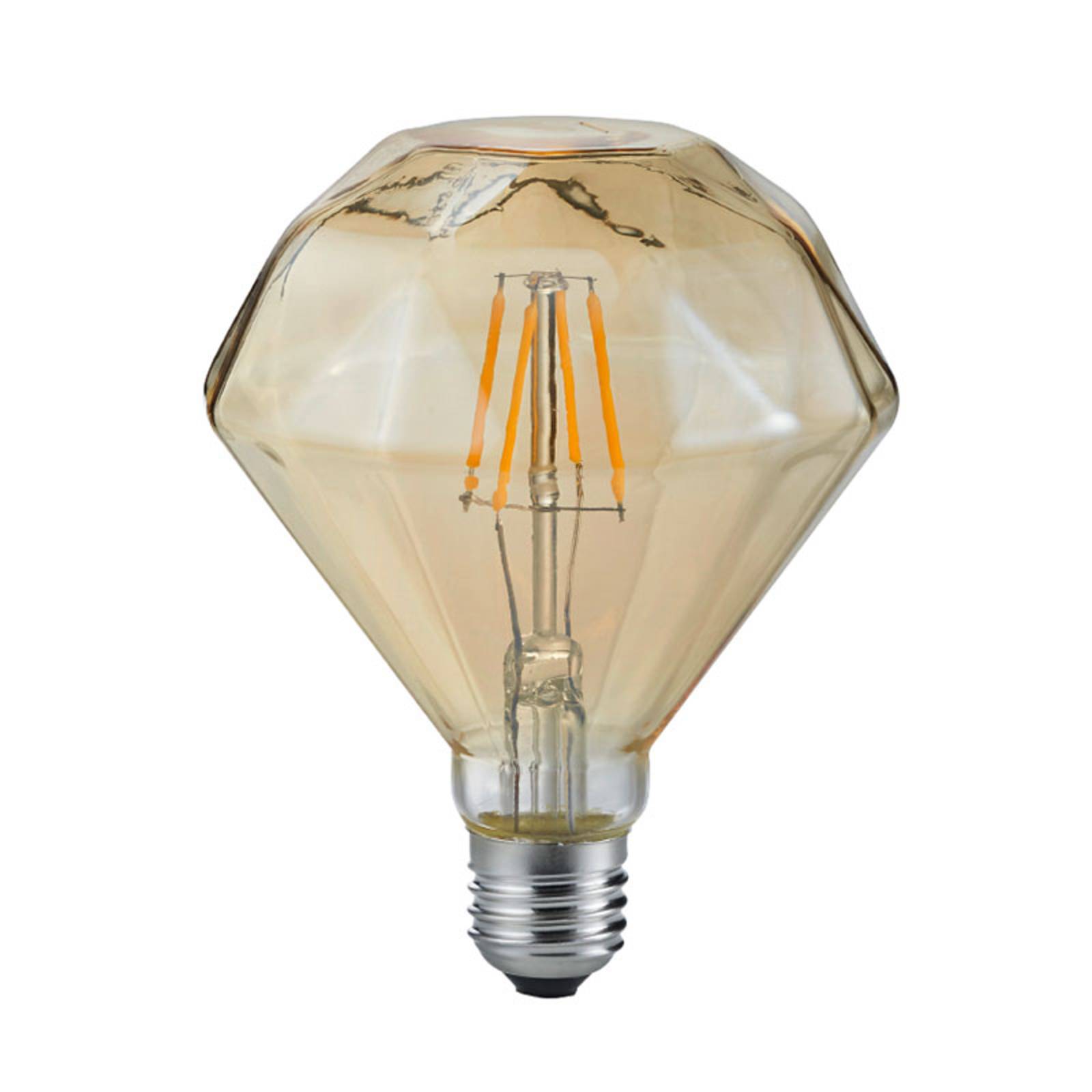 Trio Lighting LED-Lampe E27 4W 2.700K Diamant Filament amber
