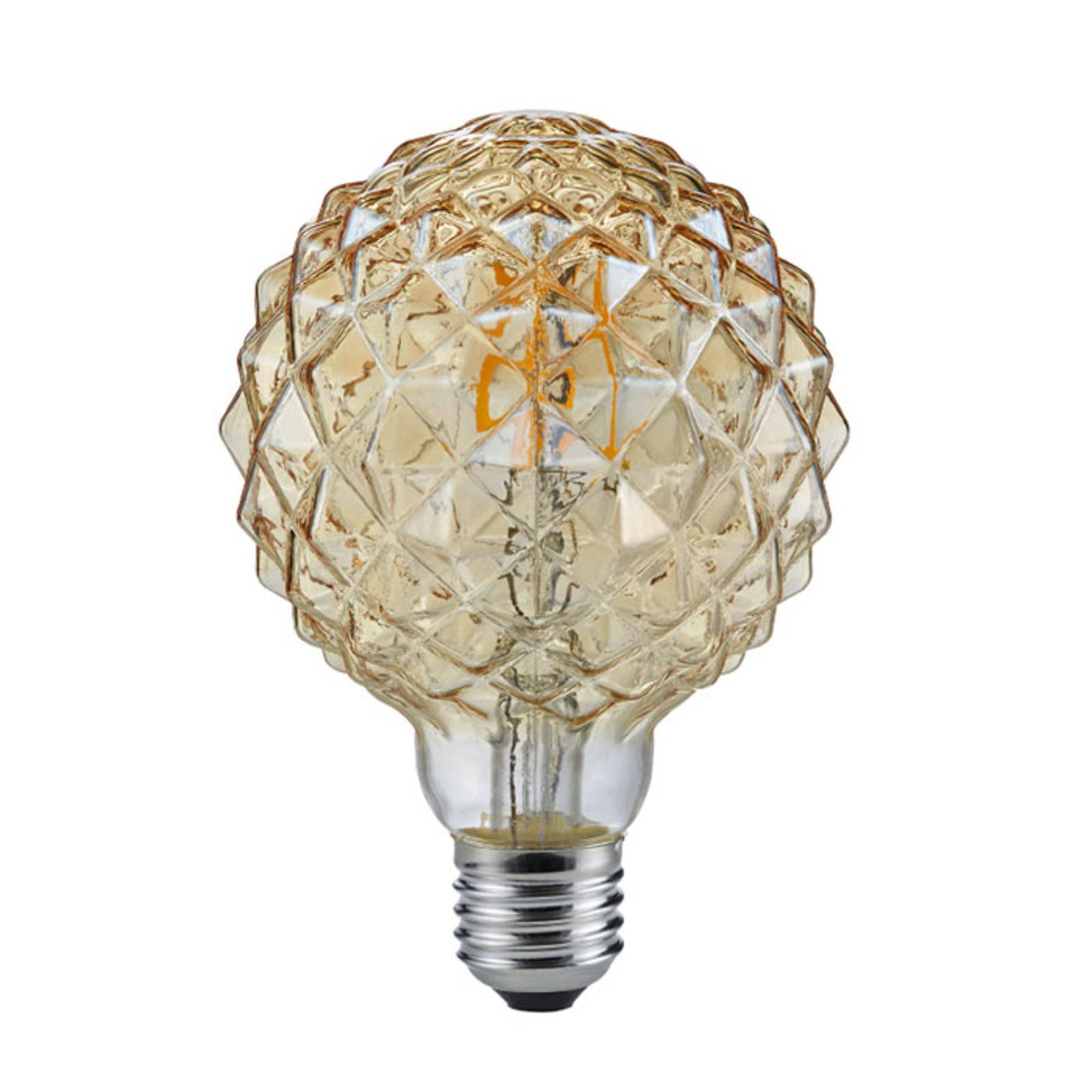 Trio Lighting LED-Globelampe E27 4W 2.700K Struktur amber