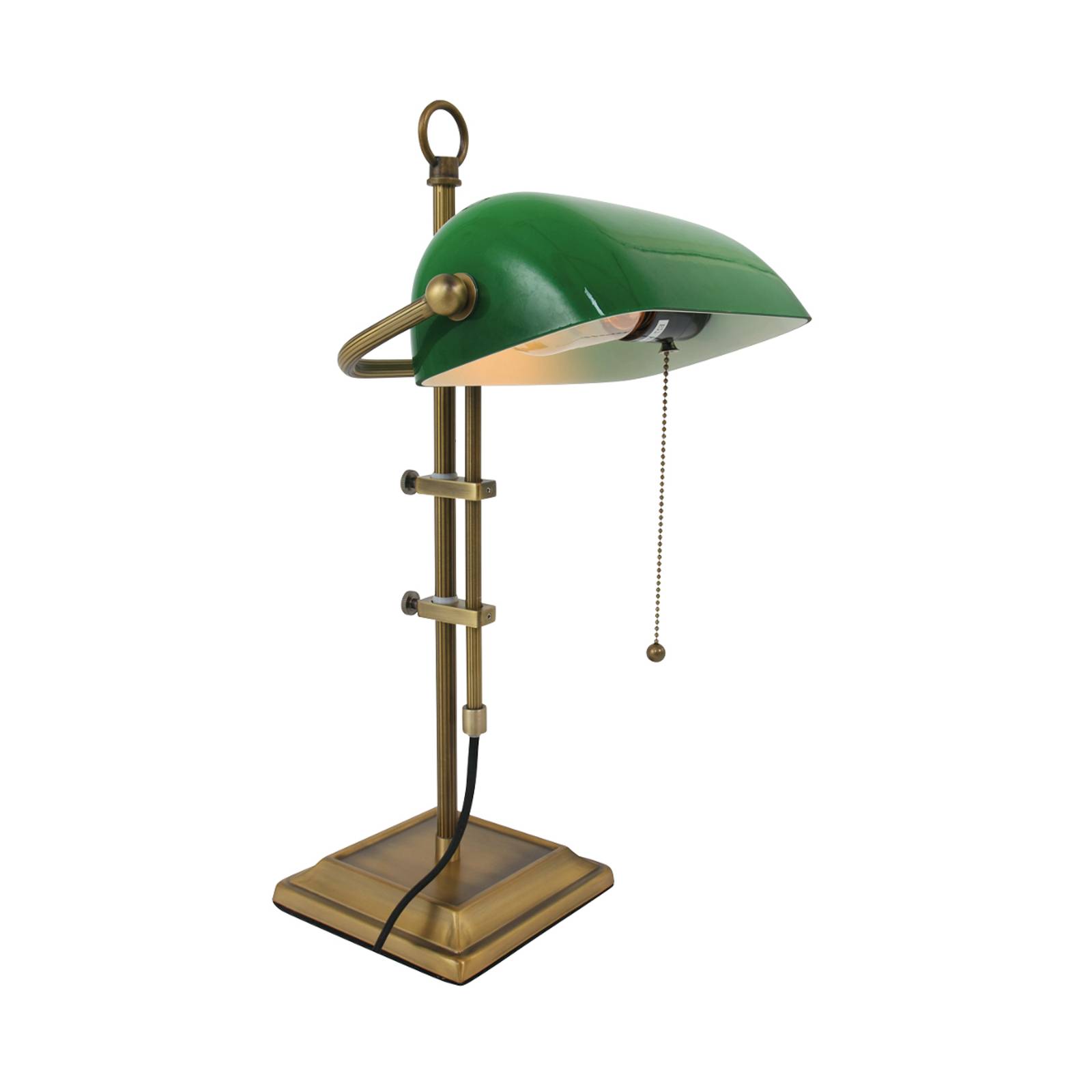 Steinhauer Schreibtischlampe Ancilla, verstellbar bronze/grün