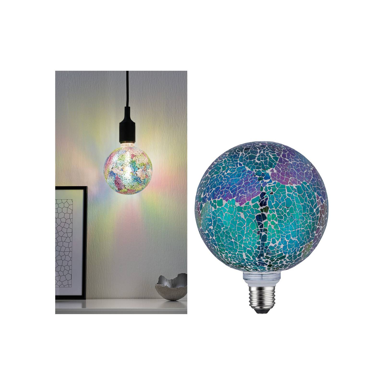 Paulmann E27 LED-Globe 5W Miracle Mosaic mix