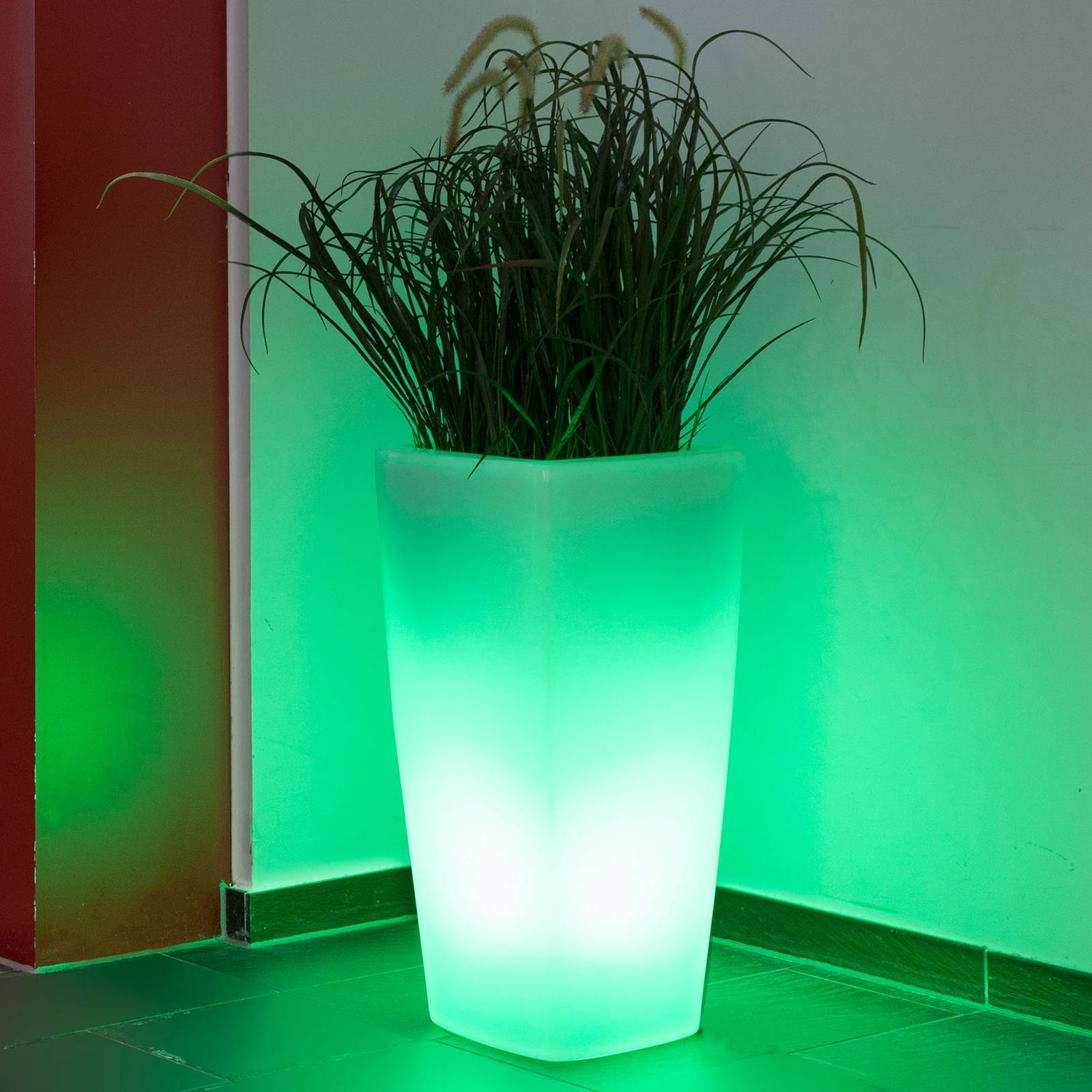 degardo Dekolampe Trevia V LED RGBW, bepflanzbar weiß