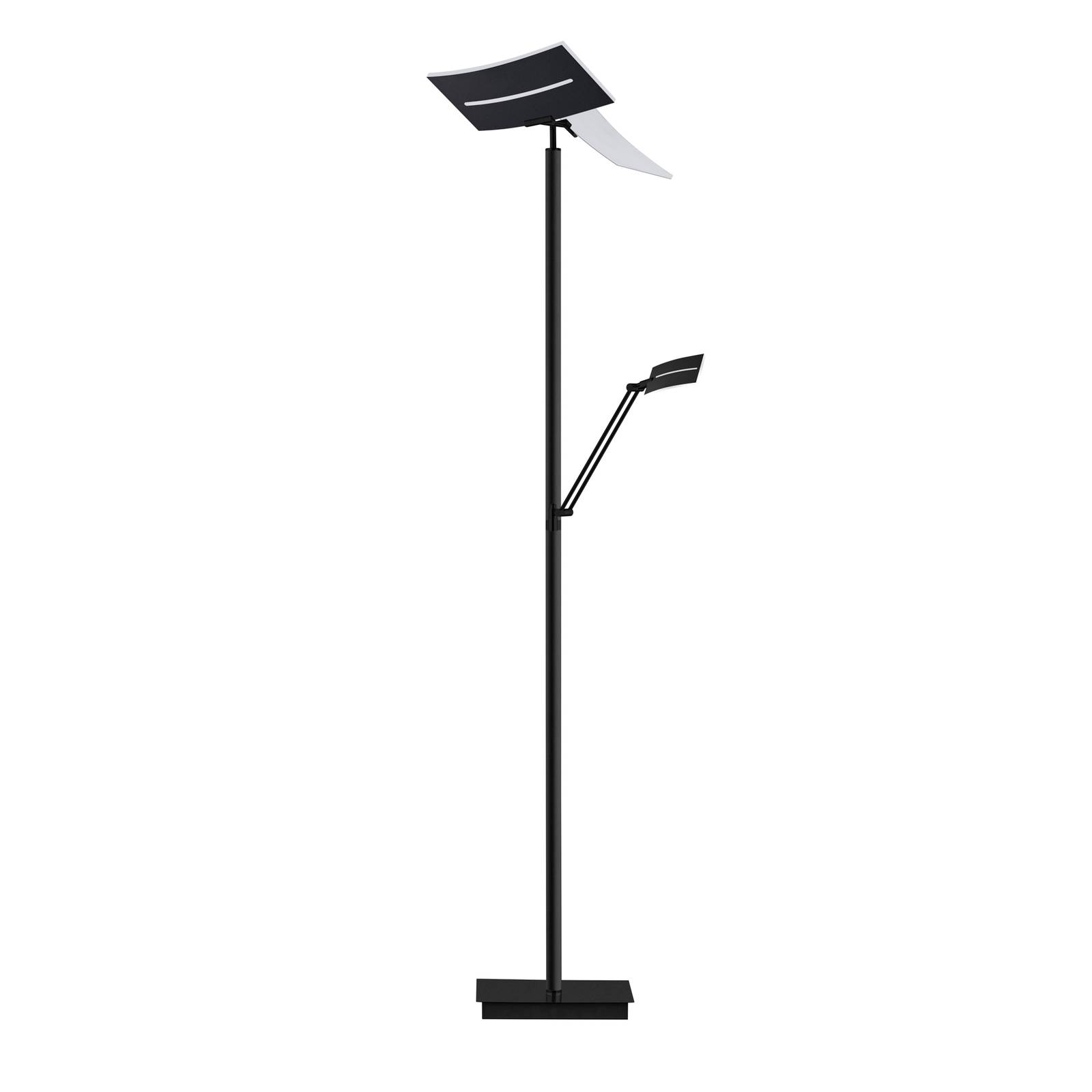 HELL LED-Stehlampe Evolo CCT mit Leselicht, schwarz