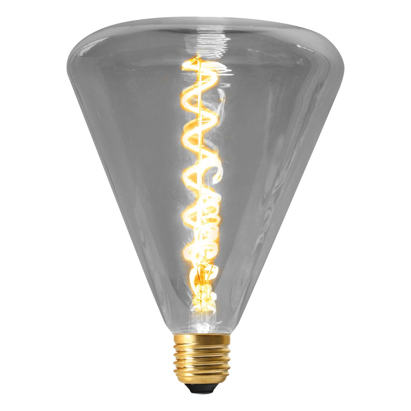 Naeve Leuchten LED-Lampe Dilly E27 4W 2200K dimmbar, grau getönt