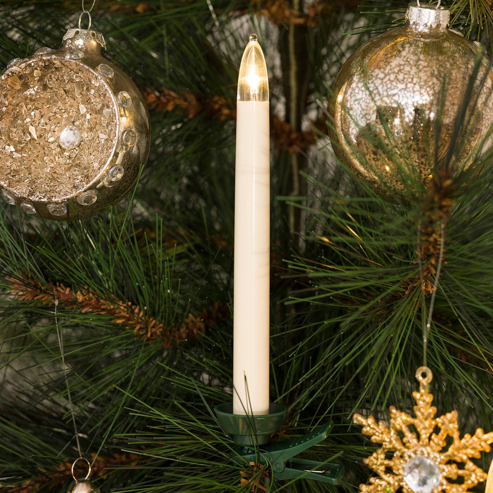 Konstsmide Christmas LED-Christbaumkerzen kabell. Ergänzungsset 16 cm