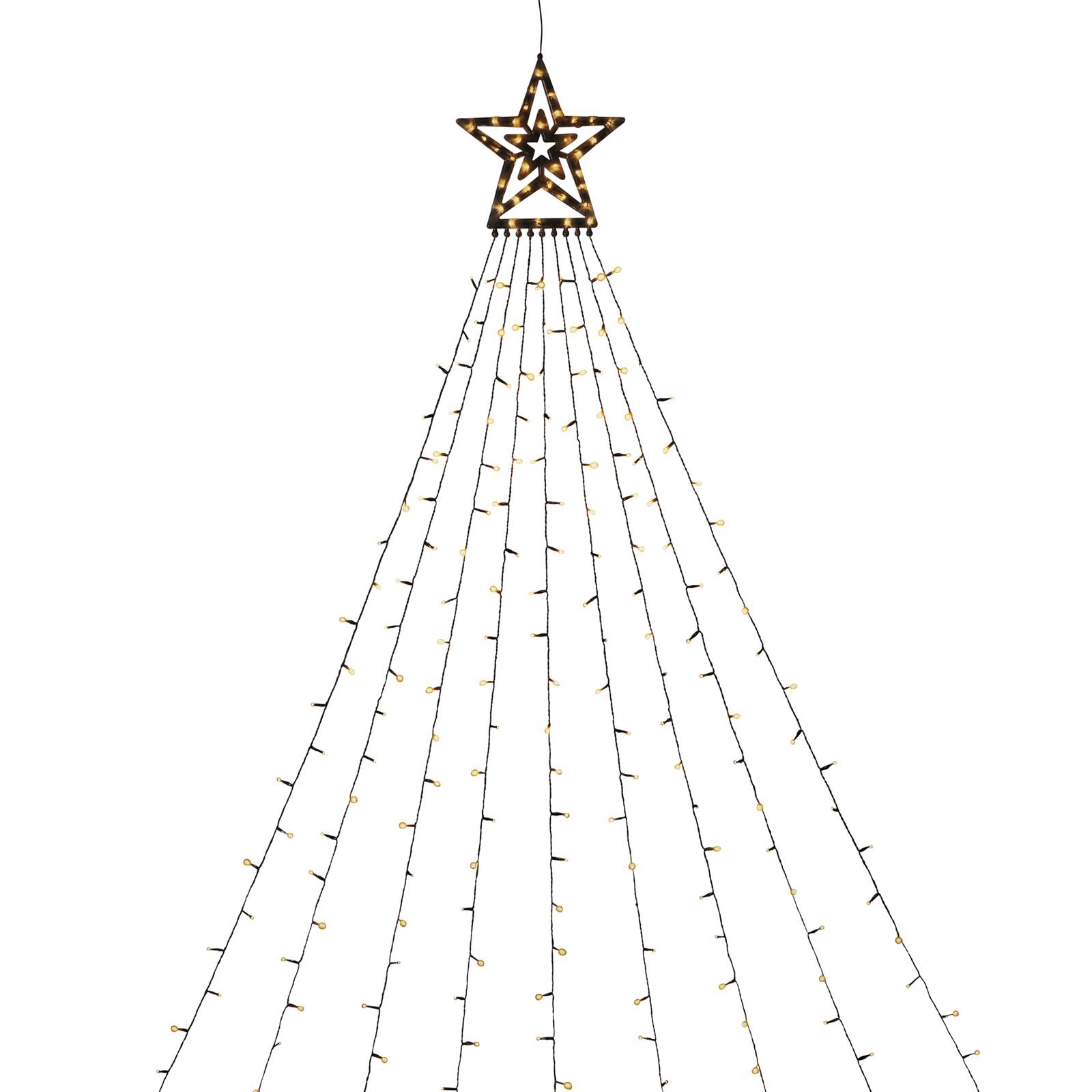 Konstsmide Christmas LED-Lichtervorhang Triangel mit Stern