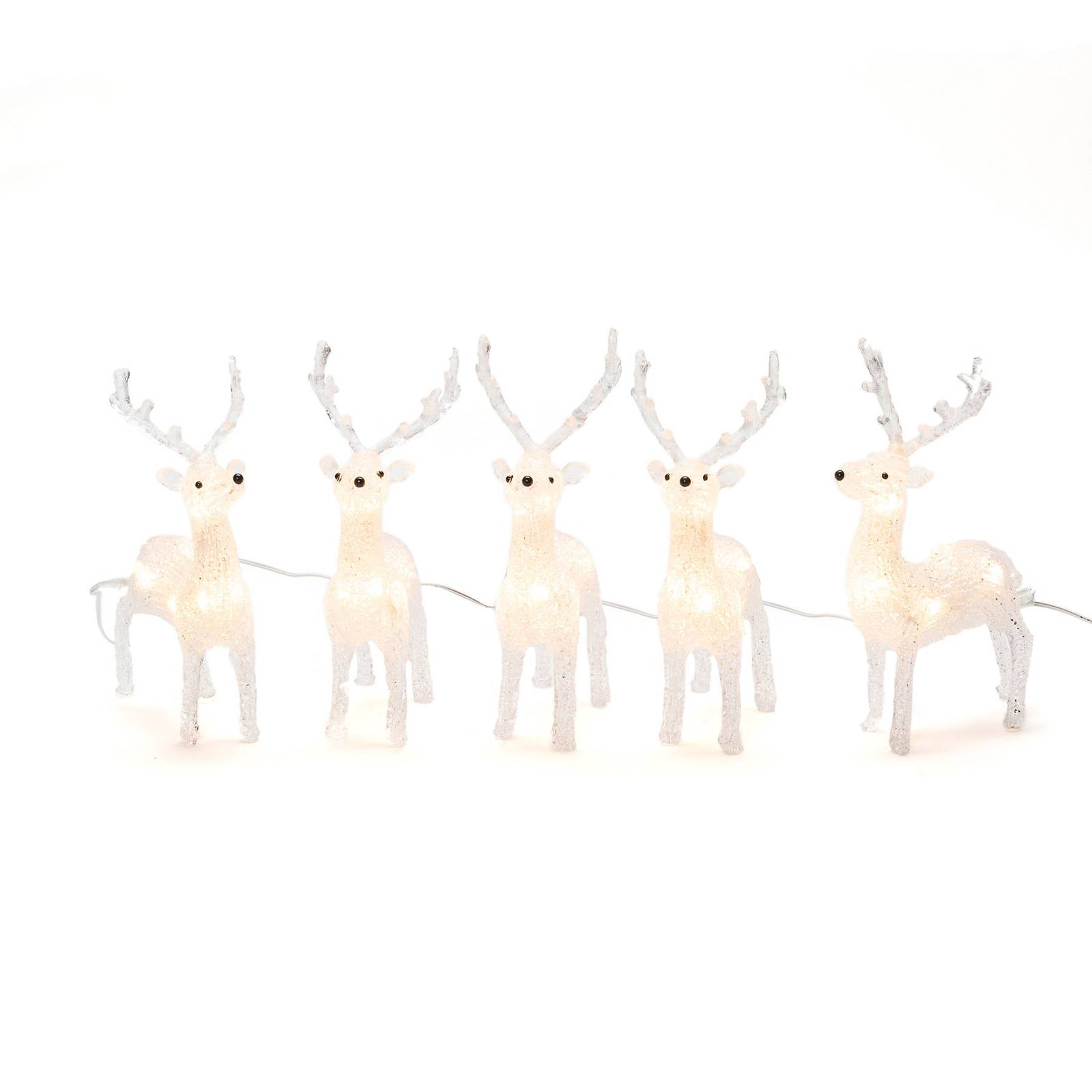 Konstsmide Christmas LED-Leuchtfiguren Rentier für außen, 5er-Set