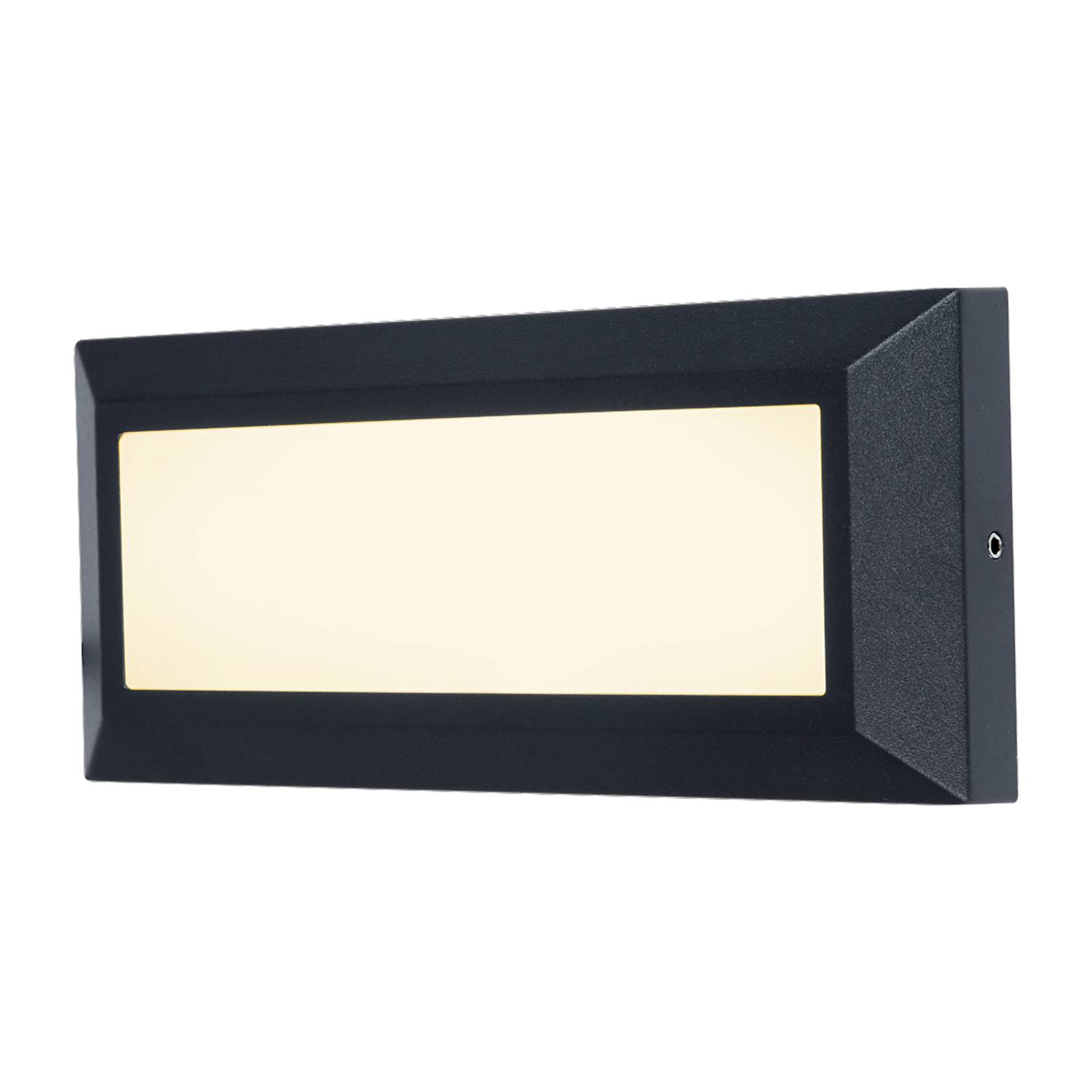 Lutec LED-Außenwandlampe Helena, frontal 23 cm schwarz