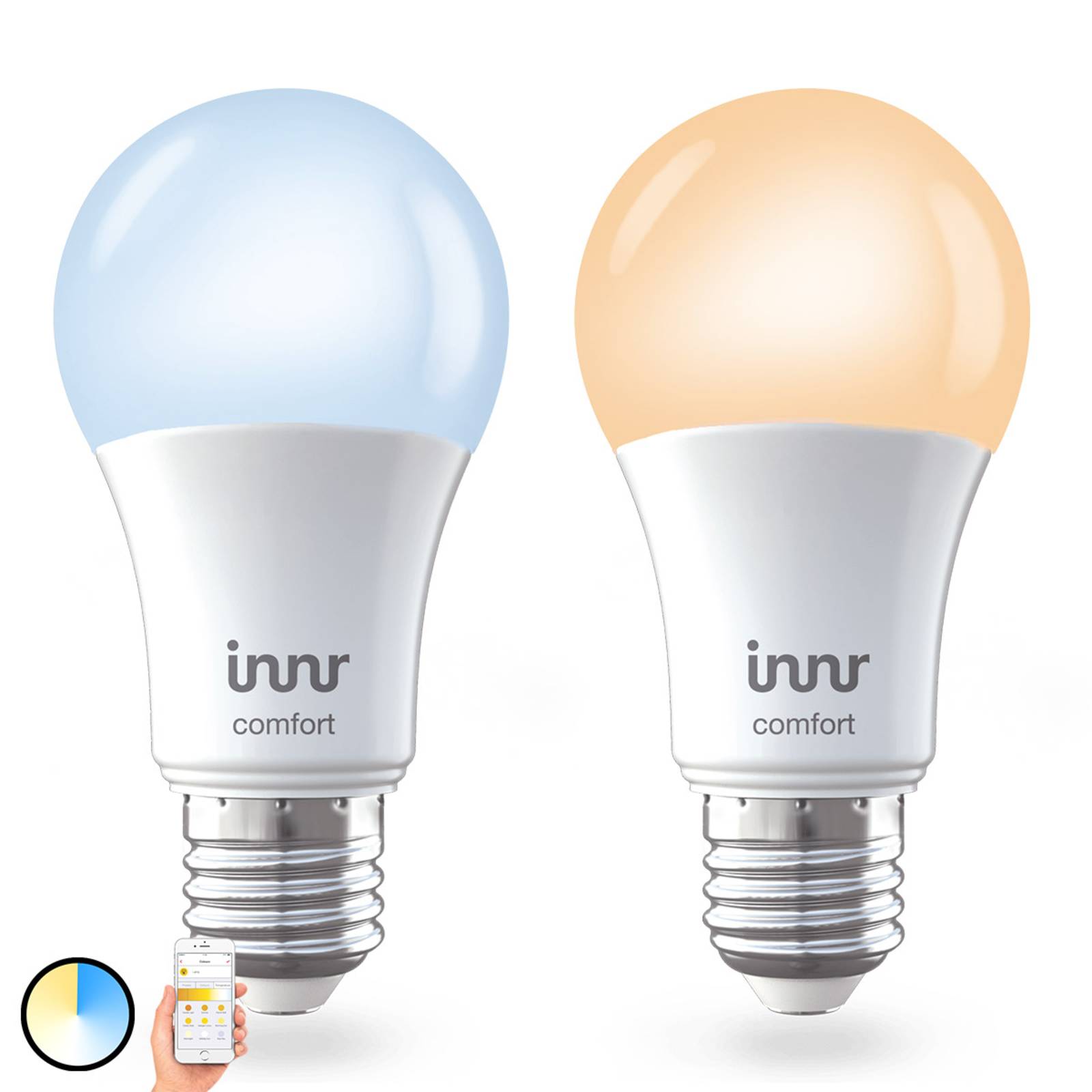 Innr Lighting E27 9W LED-Lampe Innr Smart Bulb Comfort, 2er-Pack