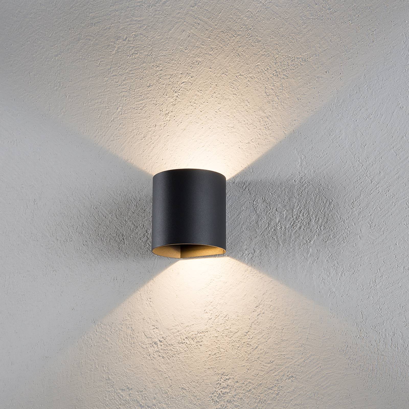 Eco-Light LED-Außenwandlampe Dodd, rund, anthrazit