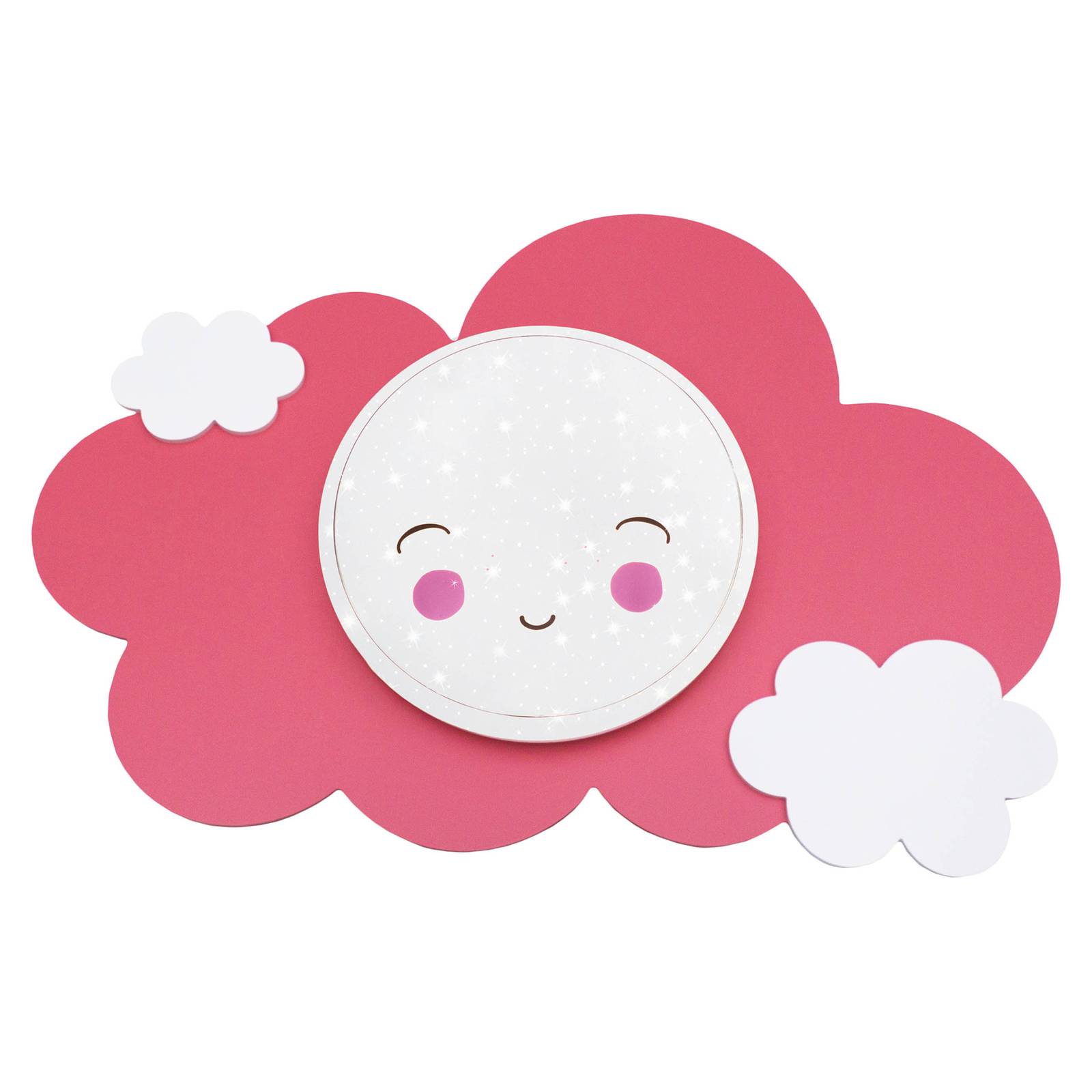Elobra LED-Wandleuchte Bildwolke Starlight Smile, rosa