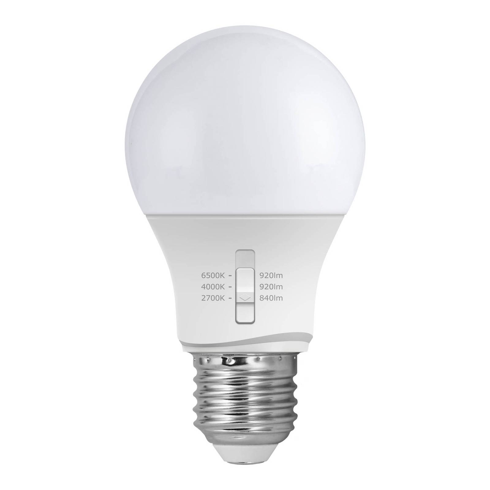 Fumagalli E27 8,5W LED-Lampe A60 CCT 2.700/4.000/6.500K