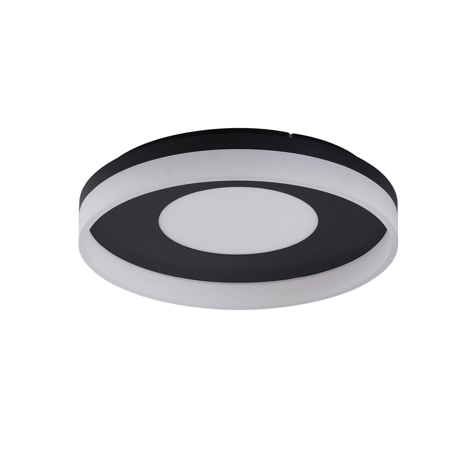 Lucande Squillo Smart LED-Deckenleuchte, schwarz, Tuya, RGBW