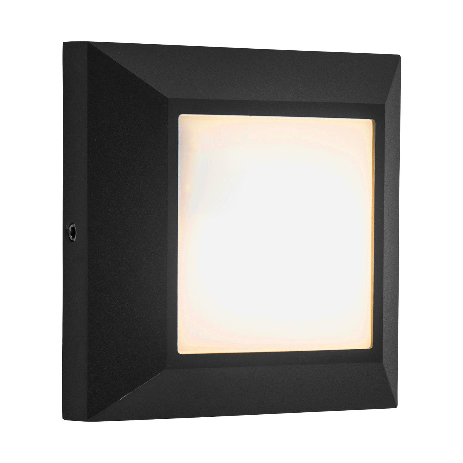 Lutec LED-Außenwandlampe Helena, frontal 10 cm schwarz