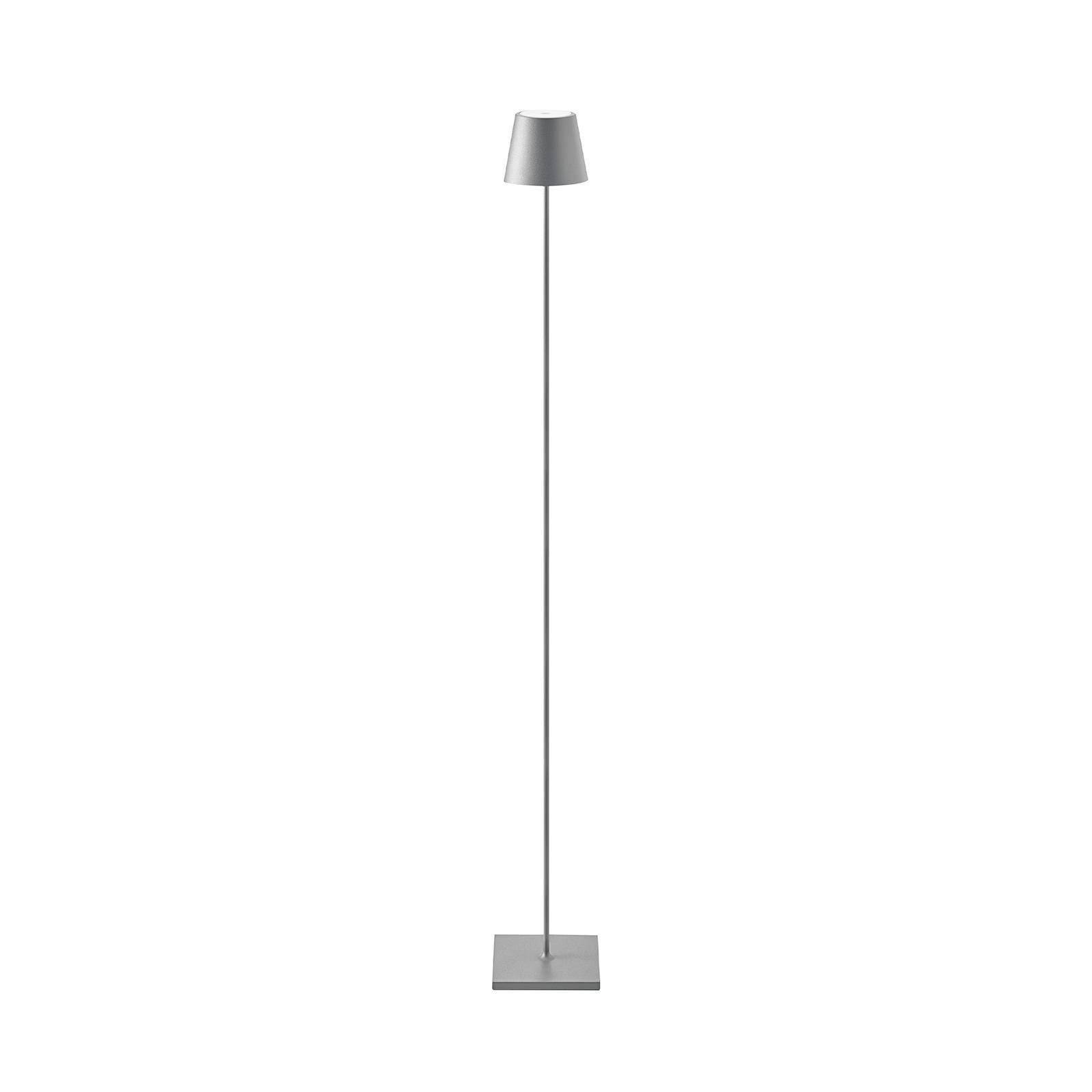 Sigor LED-Akku-Stehlampe Nuindie IP54 120 cm rund USB-C grafit