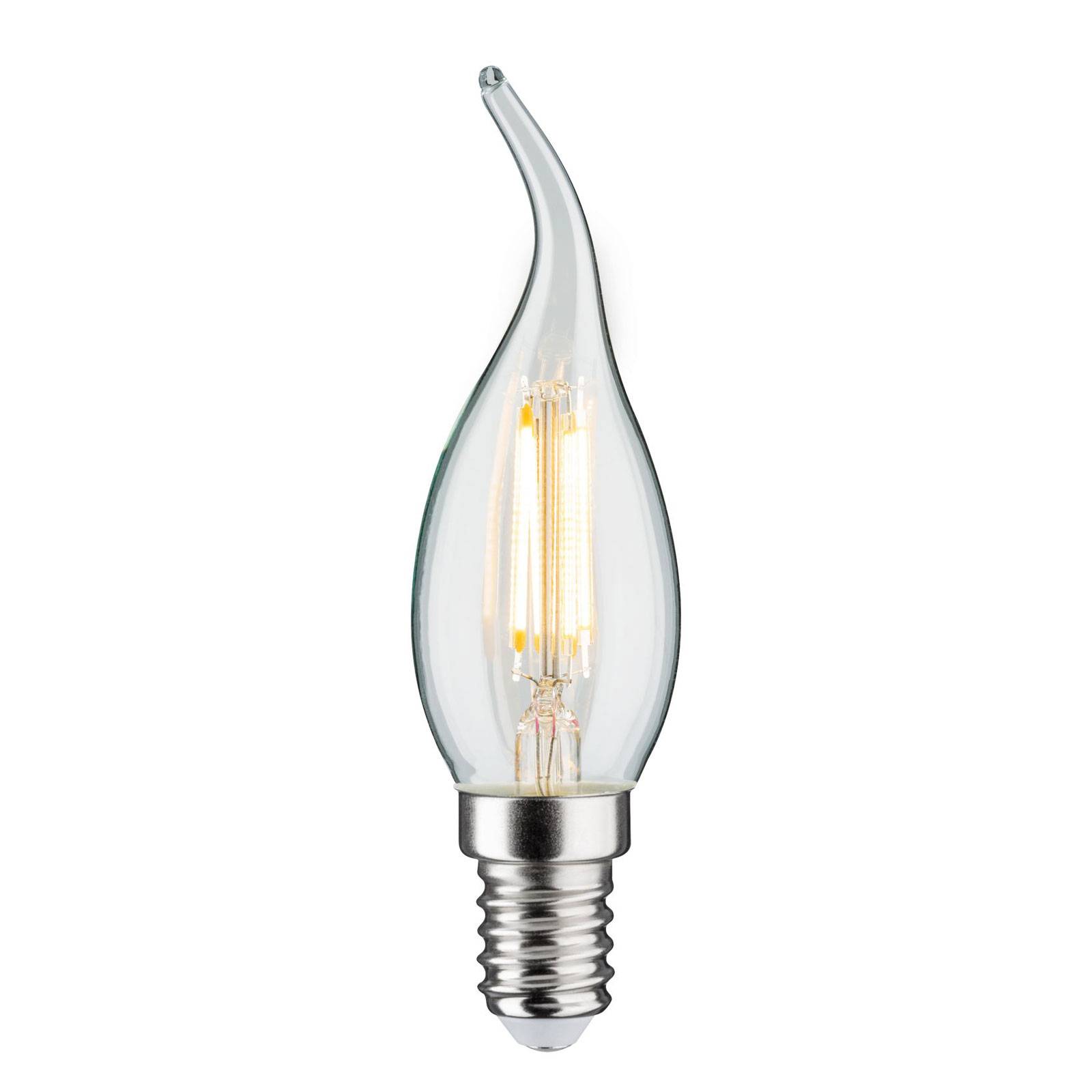 Paulmann LED-Kerze E14 4,8W Filament 2.700K Windstoß klar