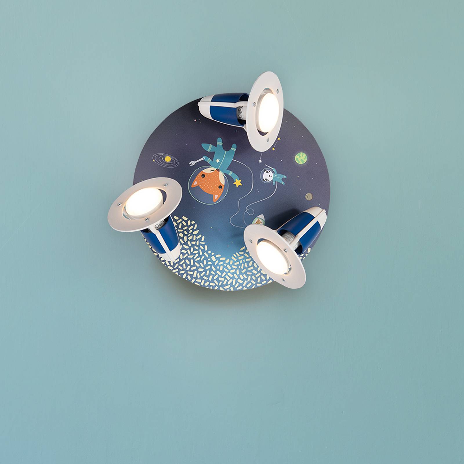 Elobra Deckenleuchte Rondell Space Mission, blau