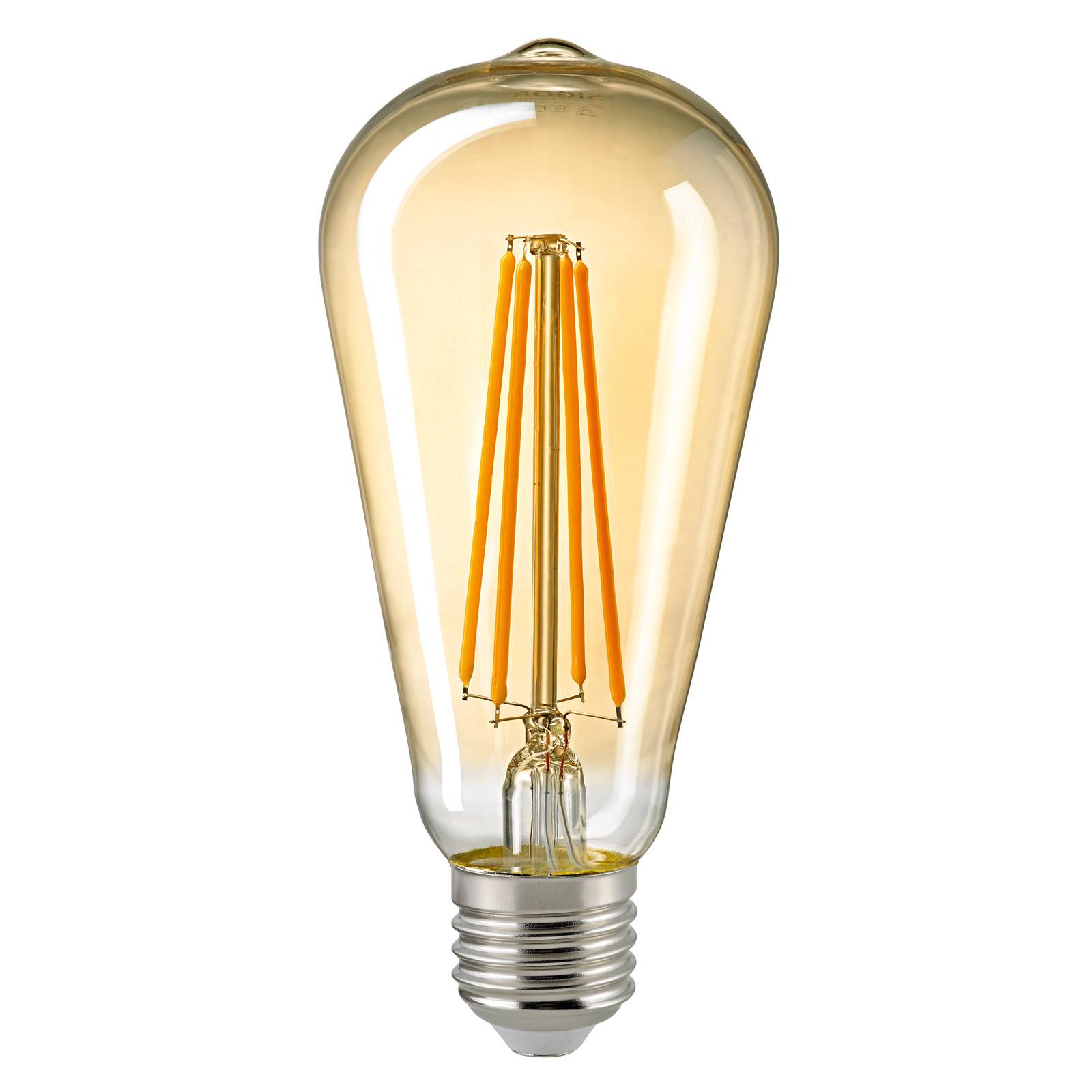 Sompex LED-Lampe E27 ST64 4,5W Filament Rustika gold