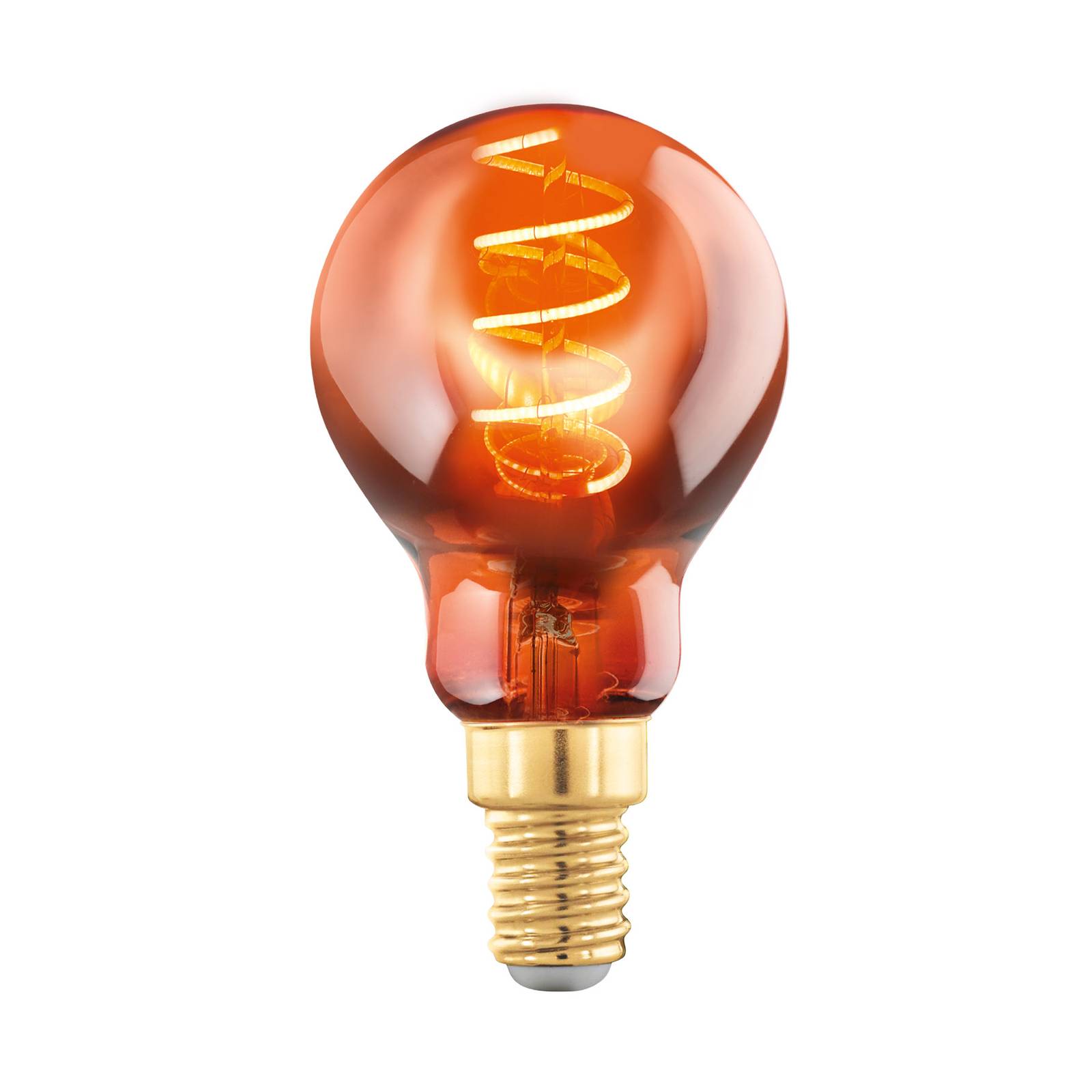 EGLO LED-Lampe E14 4W P45 2.000K Filament kupfer dim