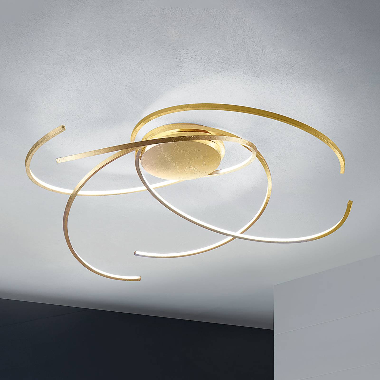 Escale Space - LED-Deckenlampe, 80 cm, Blattgold