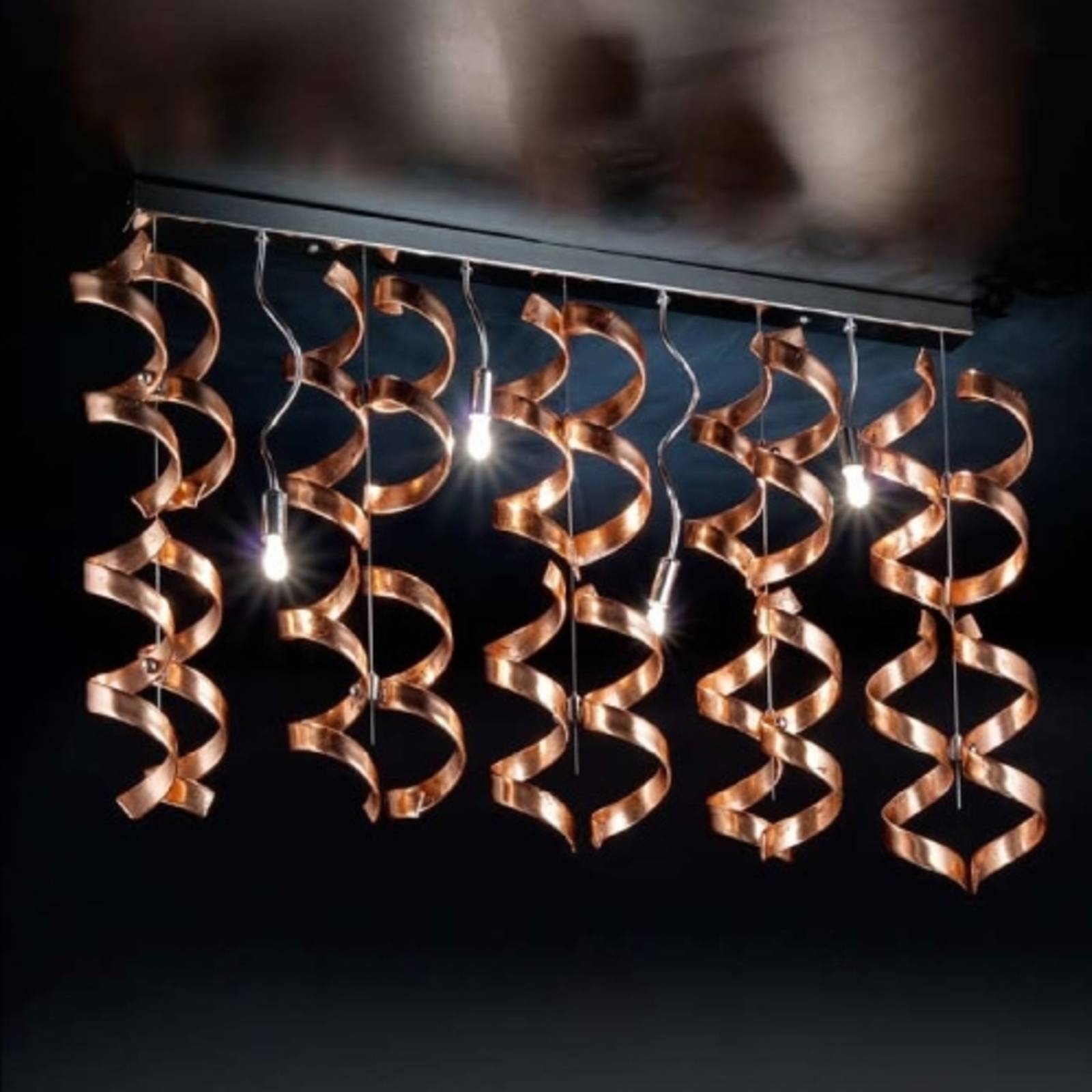 Mettallux Spiralförmige Deckenleuchte Copper