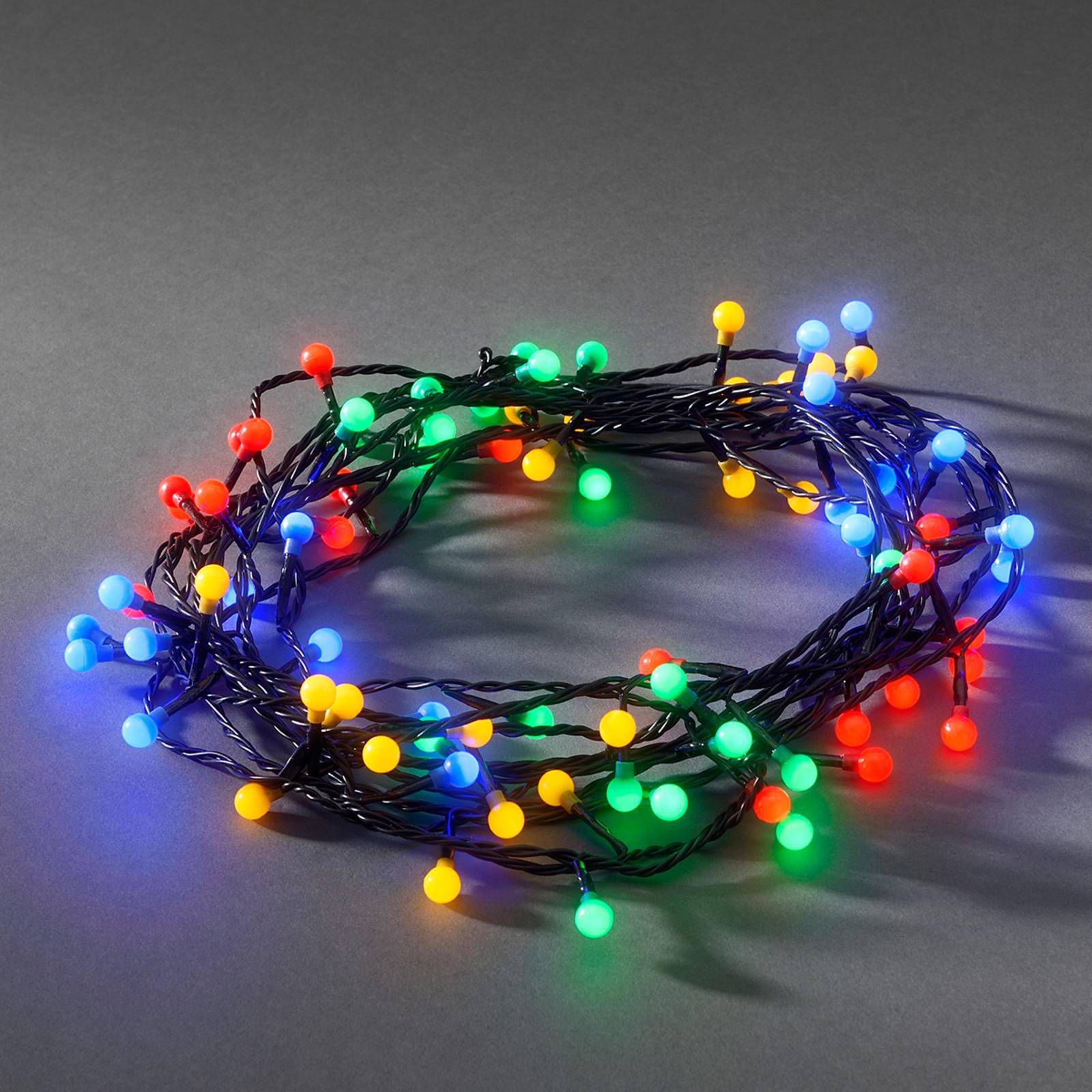 Konstsmide Christmas LED-Lichterkette 80-flammig für außen, bunt