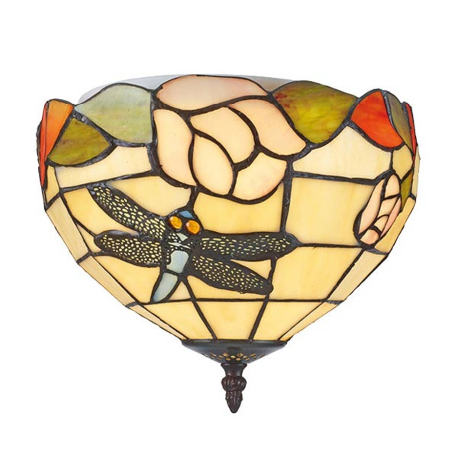 Artistar LED-Deckenleuchte Mariam, bunt, im Tiffany-Stil