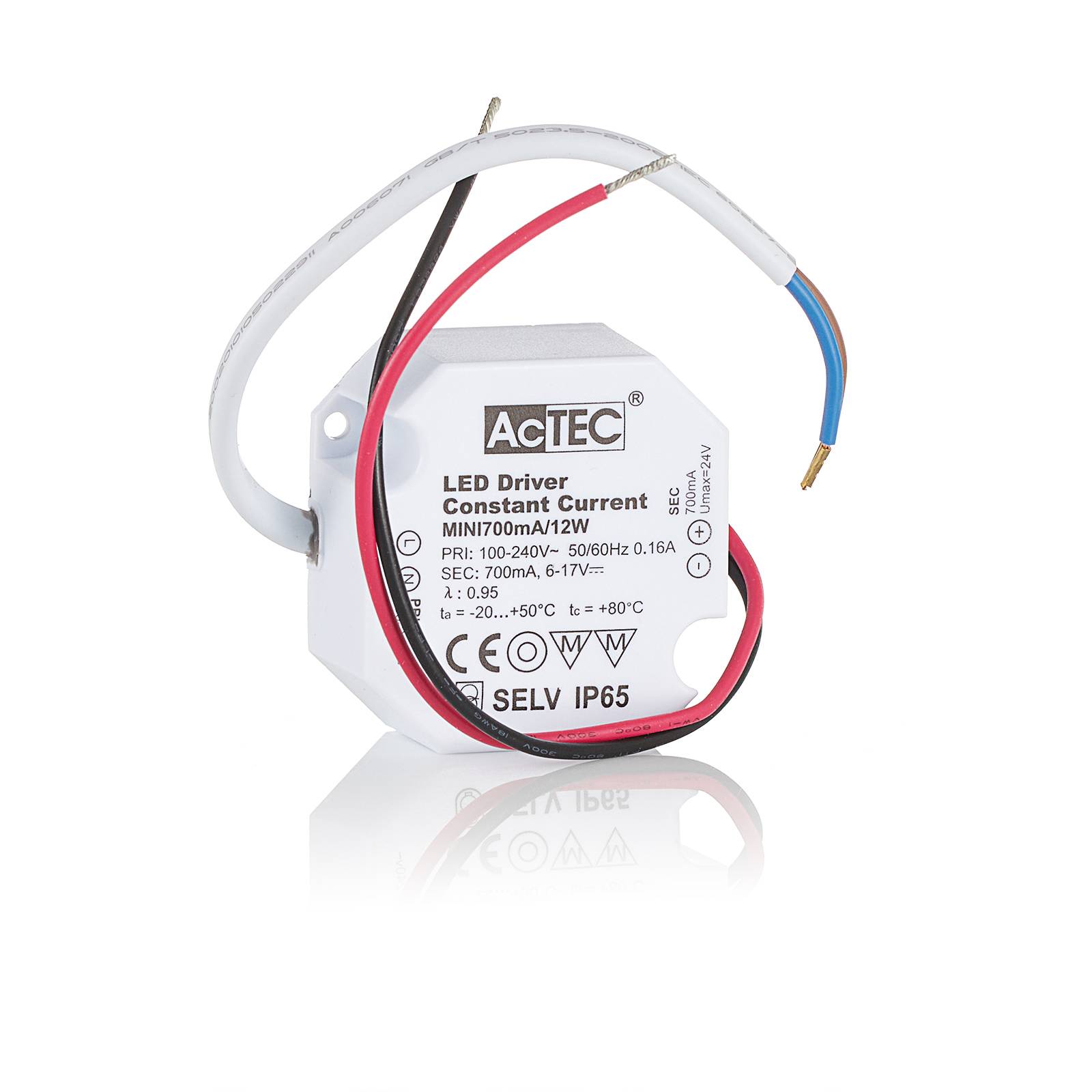 AcTEC Mini LED-Treiber CC 700mA, 12W, IP65