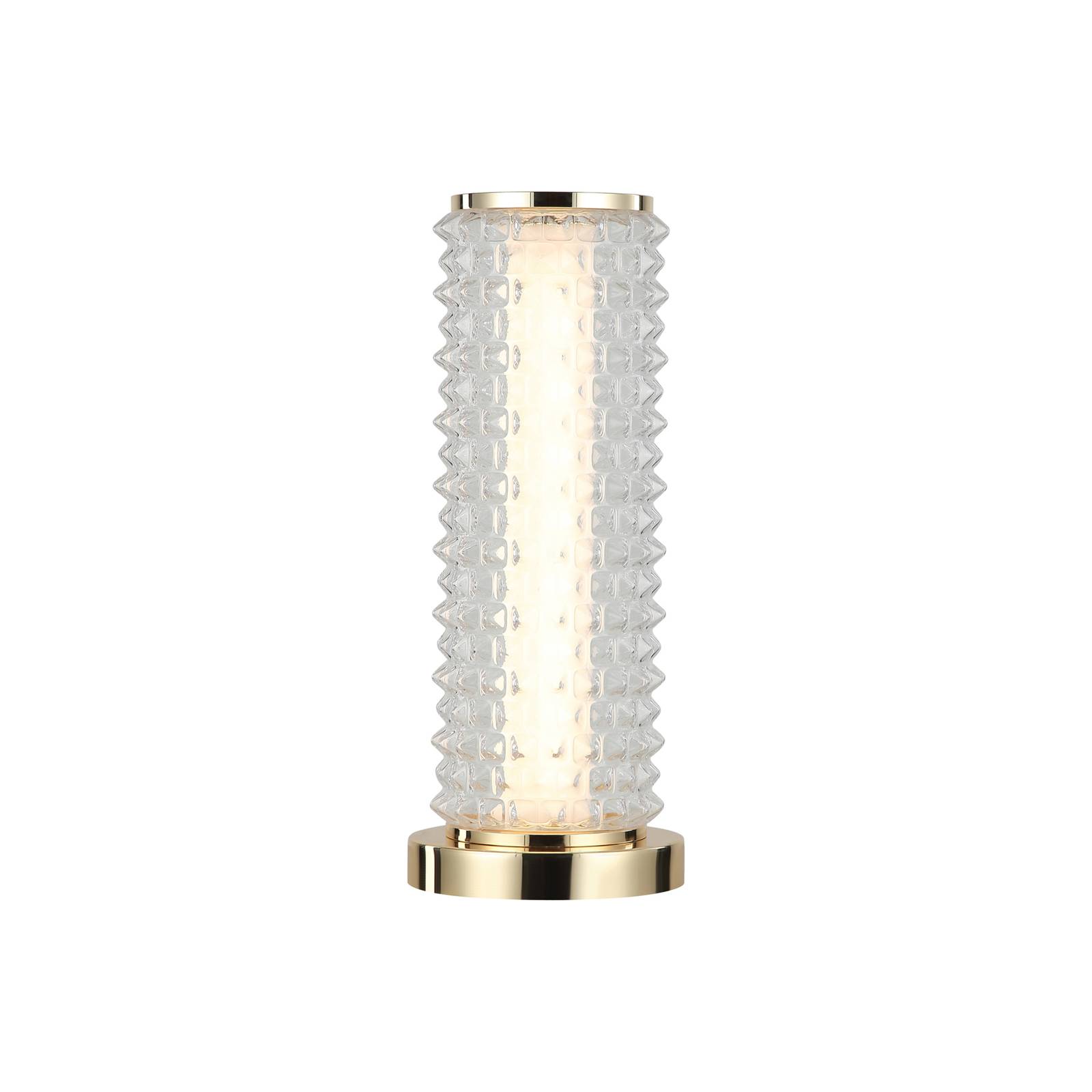 Viokef LED-Tischlampe Irma, goldfarben/klar