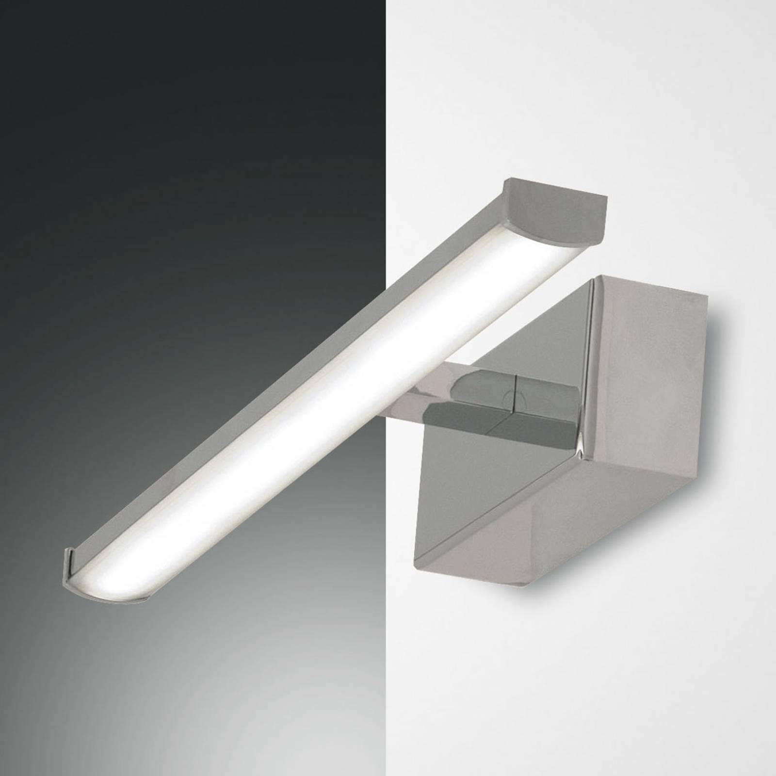 Fabas Luce LED-Wandleuchte Nala, chrom, Breite 30 cm