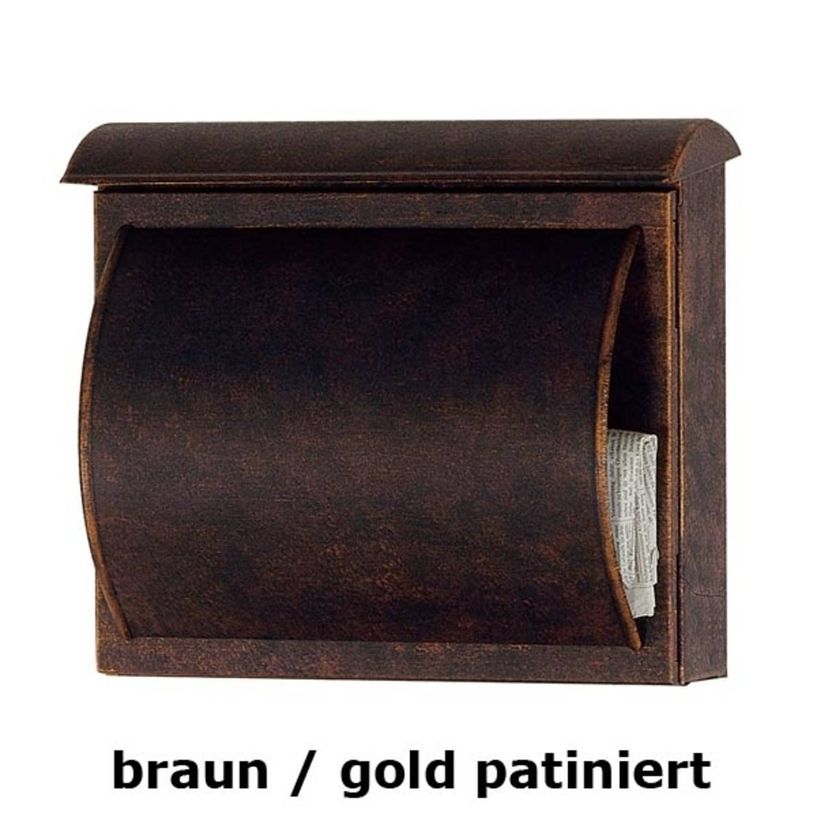 Heibi Briefkasten TORES braun / gold patiniert