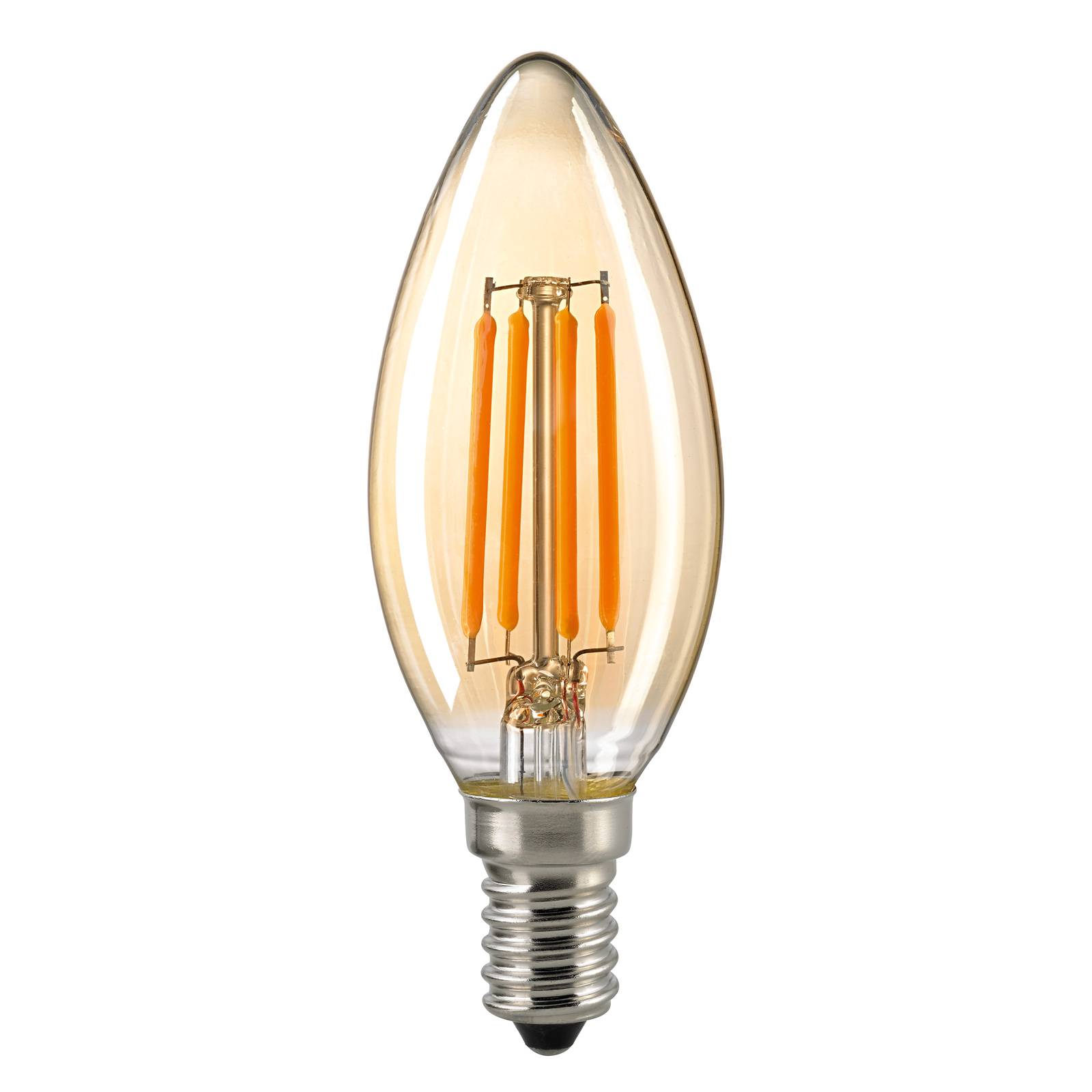Sompex LED-Kerzenlampe E14 4,5W Filament gold dimmbar