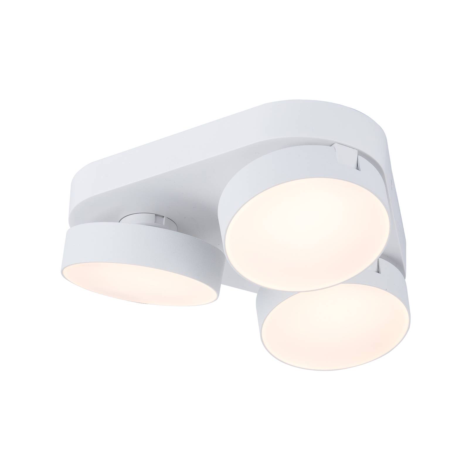 Lutec LED-Deckenspot Stanos, CCT, dreiflammig, weiß