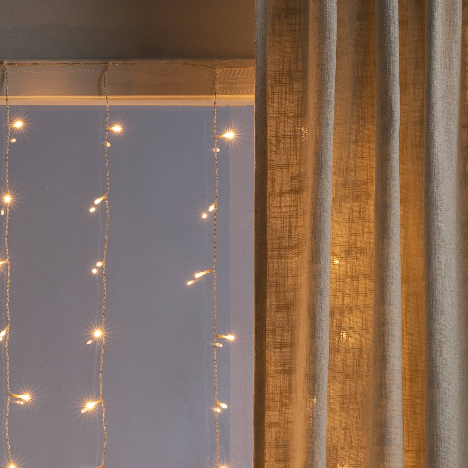 Konstsmide Christmas LED-Lichtervorhang, 120-flammig, bernstein