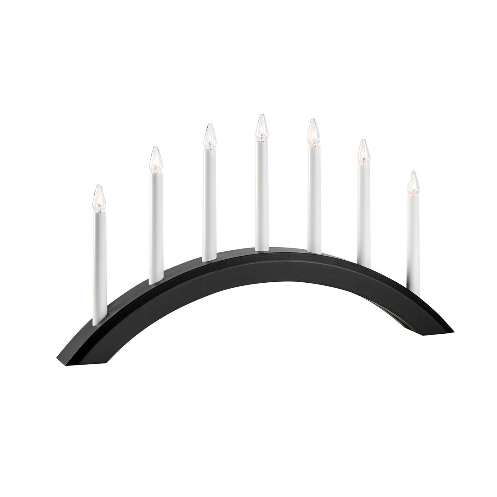 Markslöjd Kerzenleuchter Avento aus Holz 7-flammig, schwarz