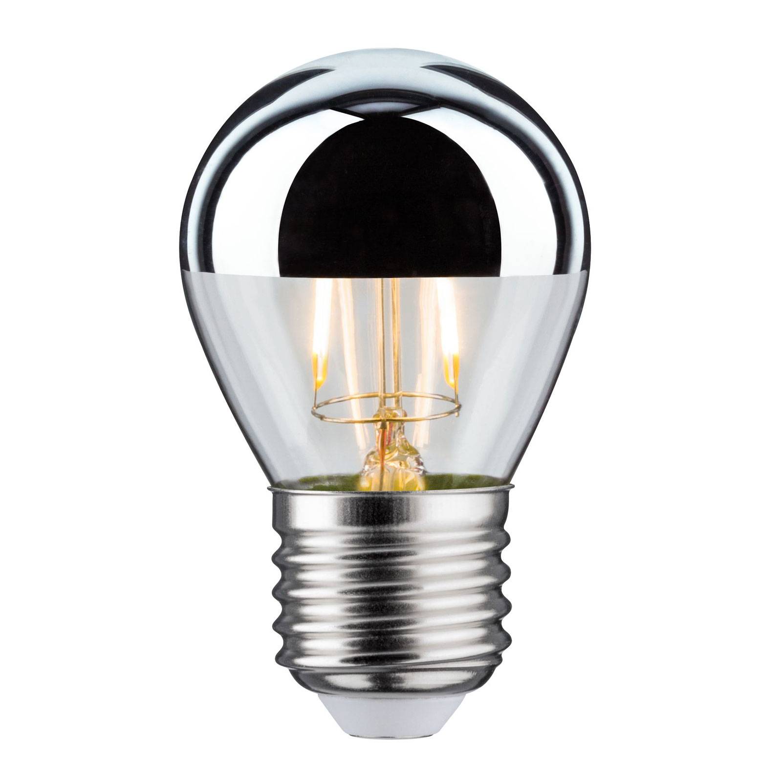Paulmann LED-Kopfspiegellampe E27 Tropfen 827silber 2,6W