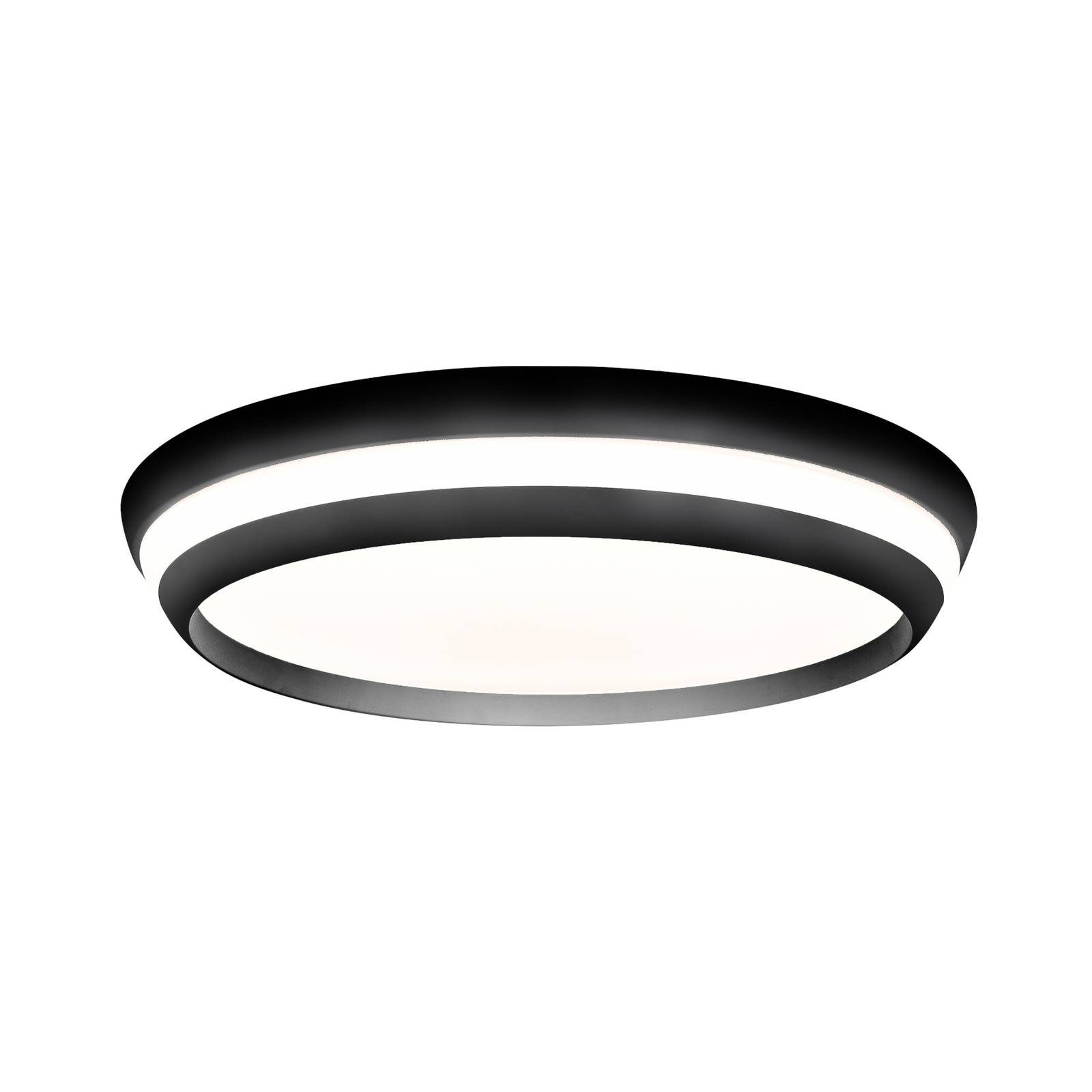 Lutec LED-Deckenlampe Cepa RGBW CCT schwarz Ø 45 cm