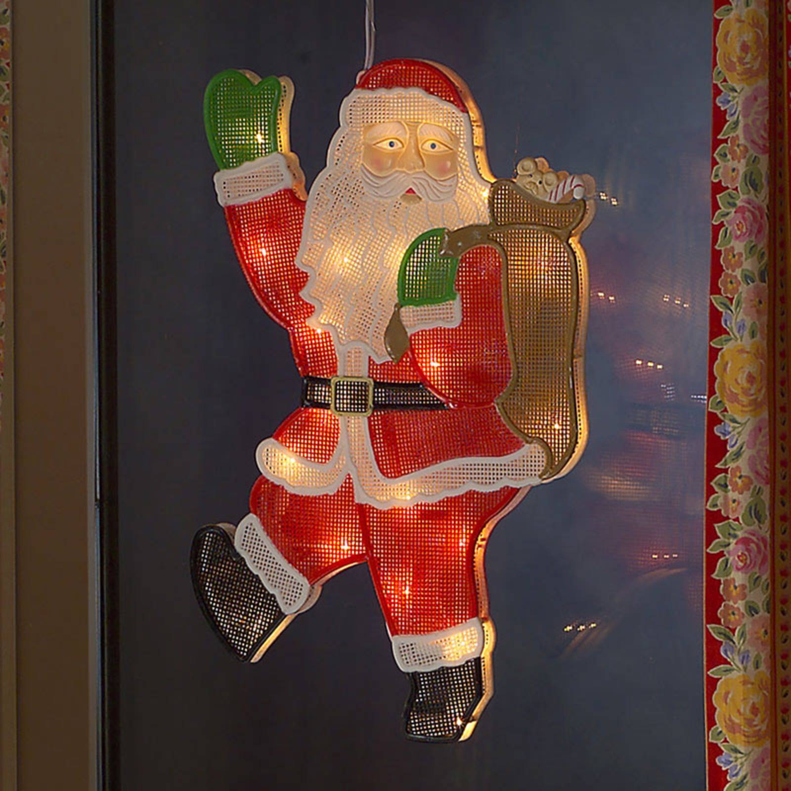 Konstsmide Christmas Fensterbild Weihnachtsmann m. LED 20fl