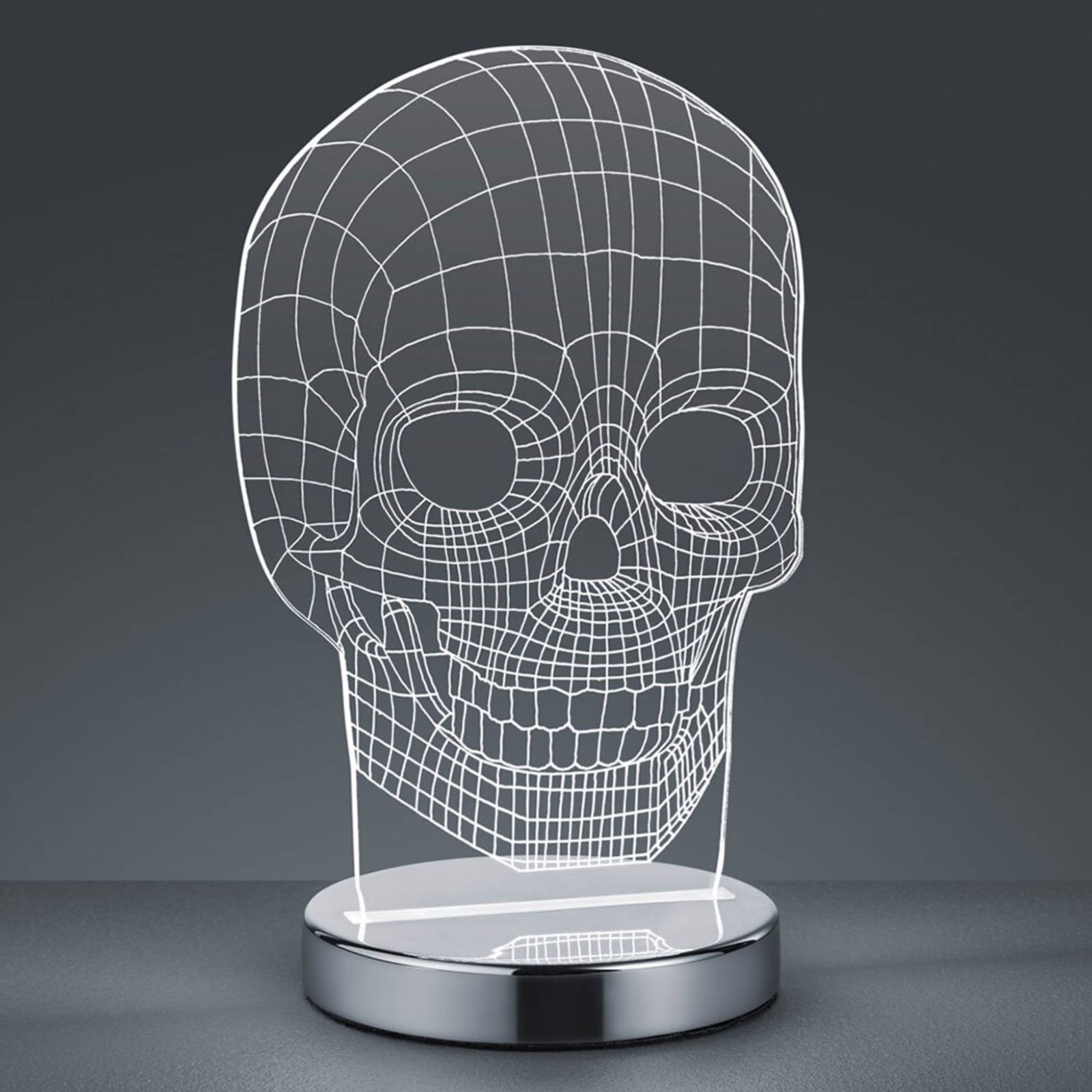 Reality Leuchten Lichtfarbe umschaltbar - LED-Tischleuchte Skull