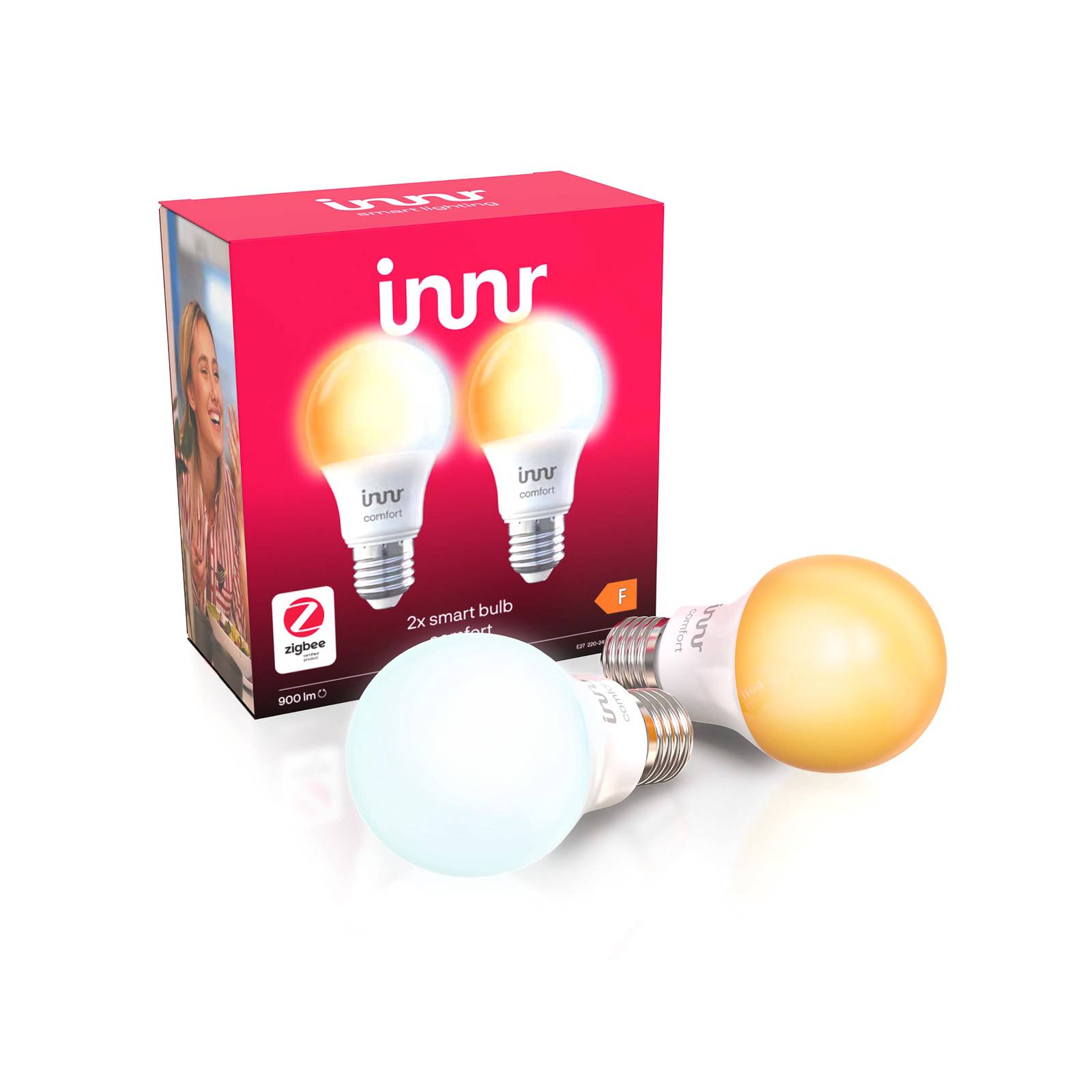 Innr Lighting Innr LED-Lampe Smart Bulb Comfort E27 8,5W, 2er