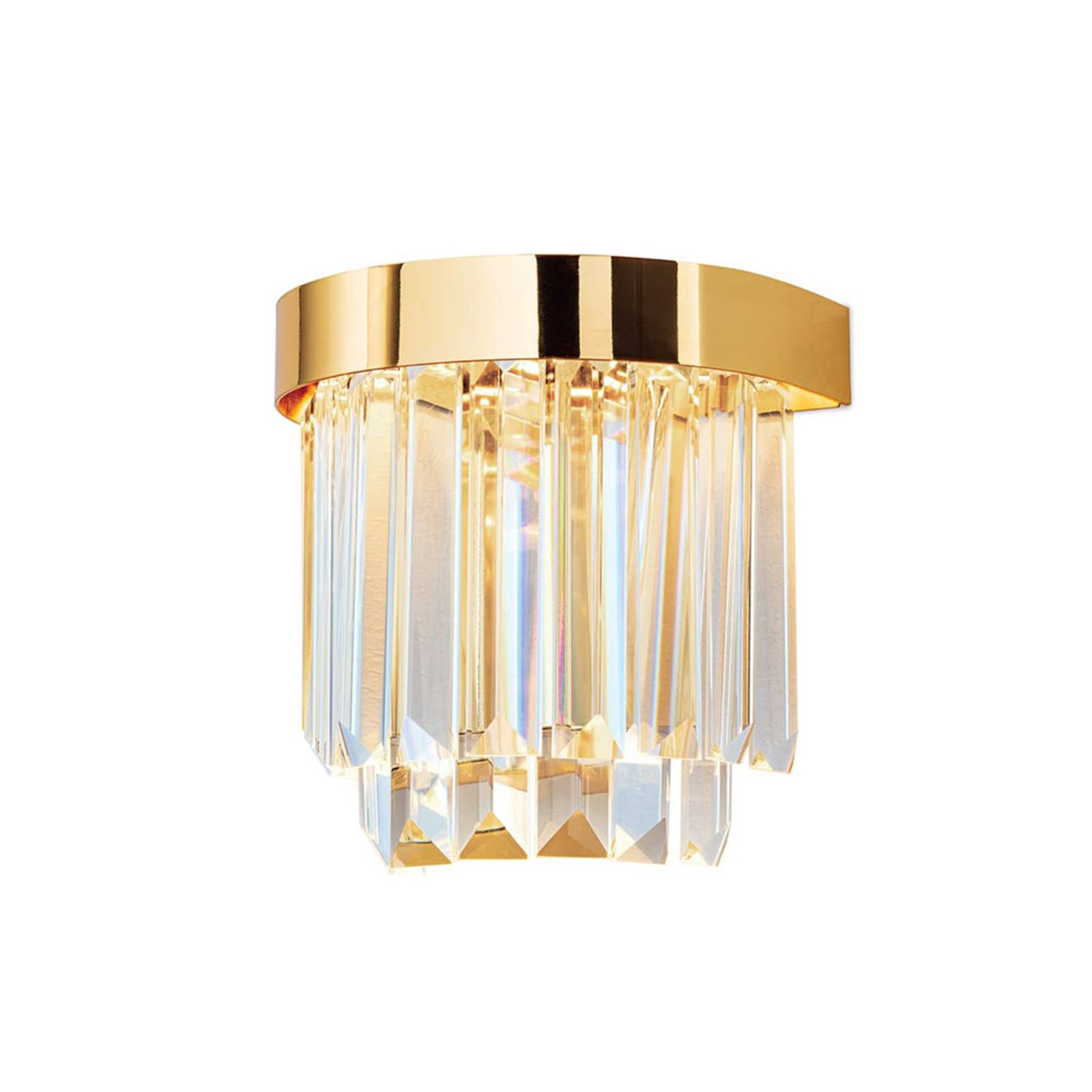 Orion LED-Wandleuchte Prism mit Up- and Downlight, gold