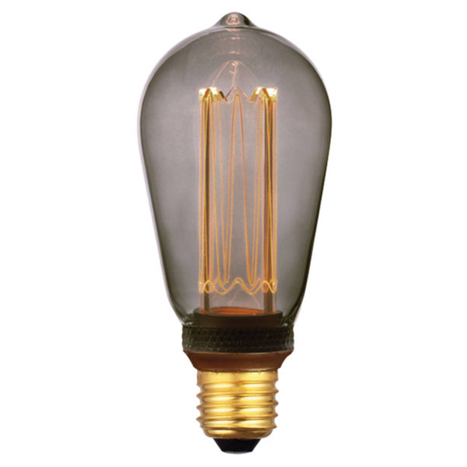 Freelight LED-Rustikalampe E27 5W, 1.800K 3-Step-dim, smoke