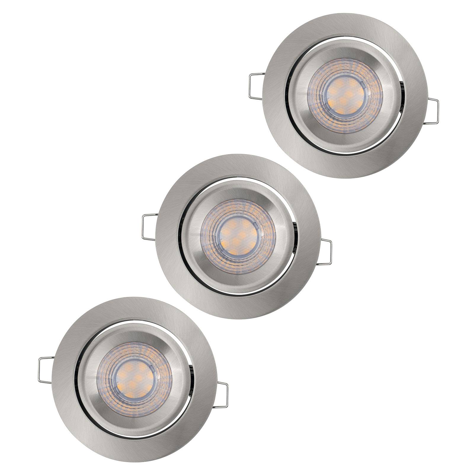LEDVANCE Simple Dim LED-Spot im 3er-Set, nickel