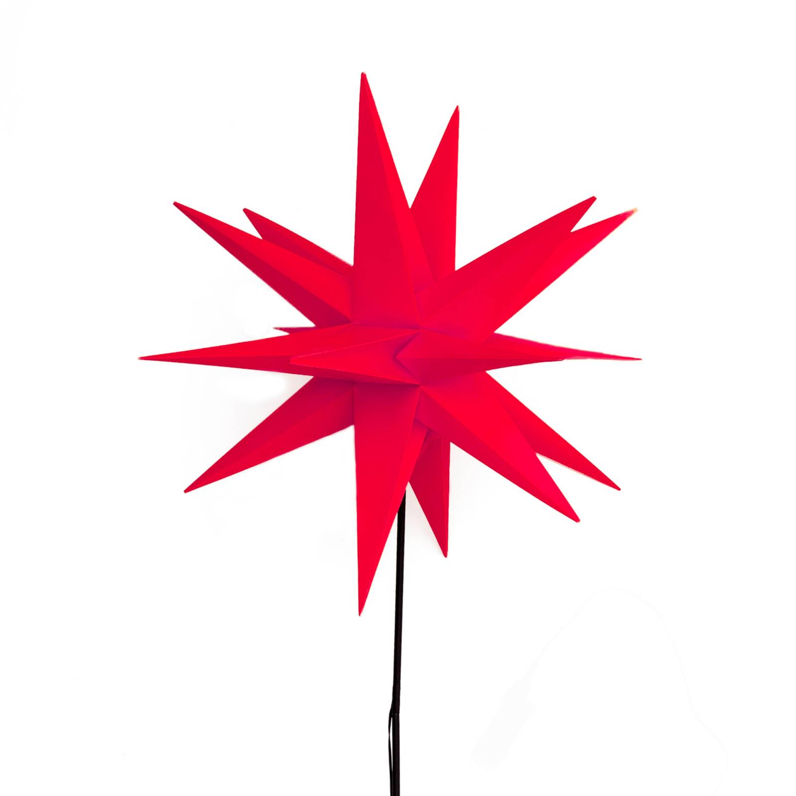 Sterntaler LED-Stern für außen, mit Erdspieß, Ø 55 cm, rot