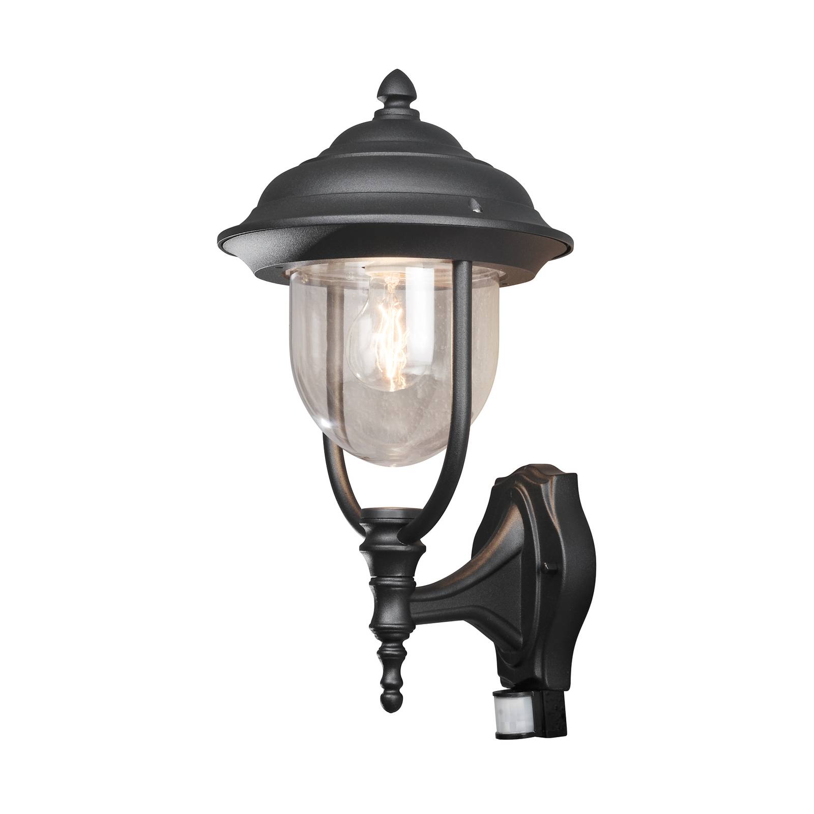 Konstsmide Außenwandlampe Parma mit Bewegungsmelder, schwarz